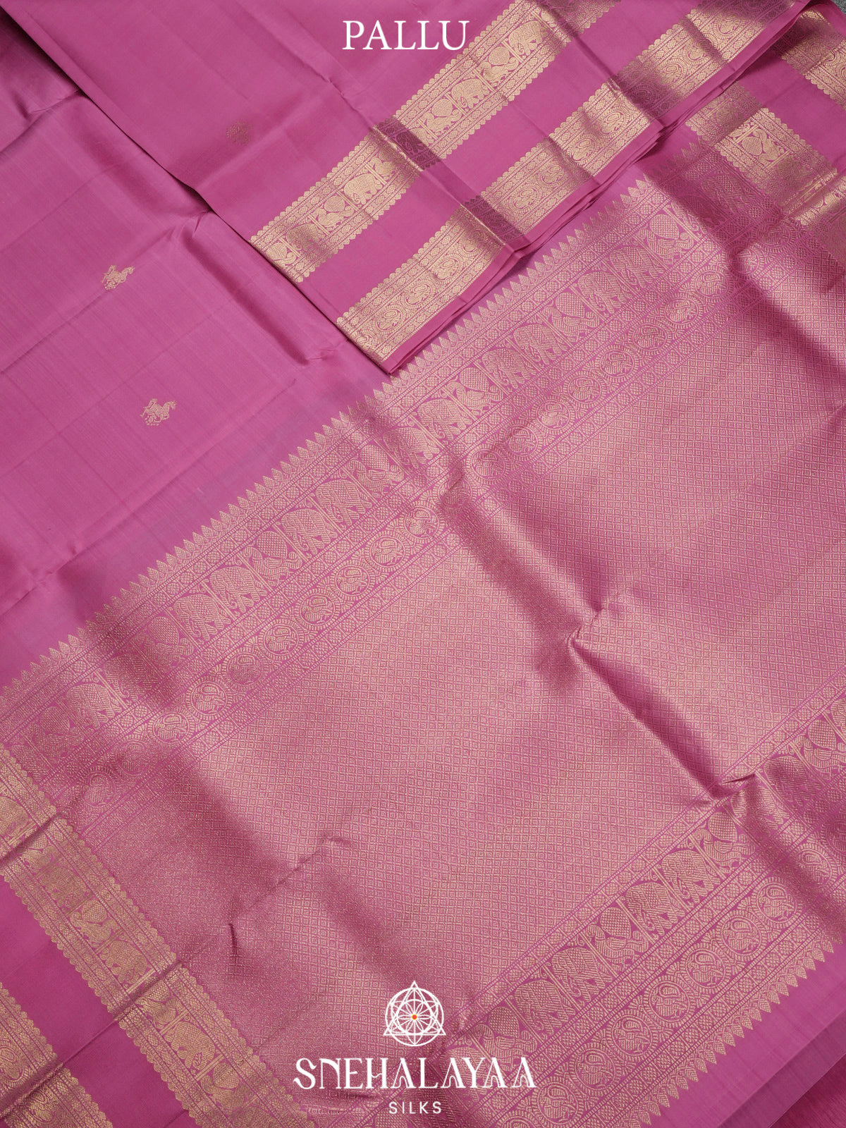 Pink Kanjivaram Silk Saree