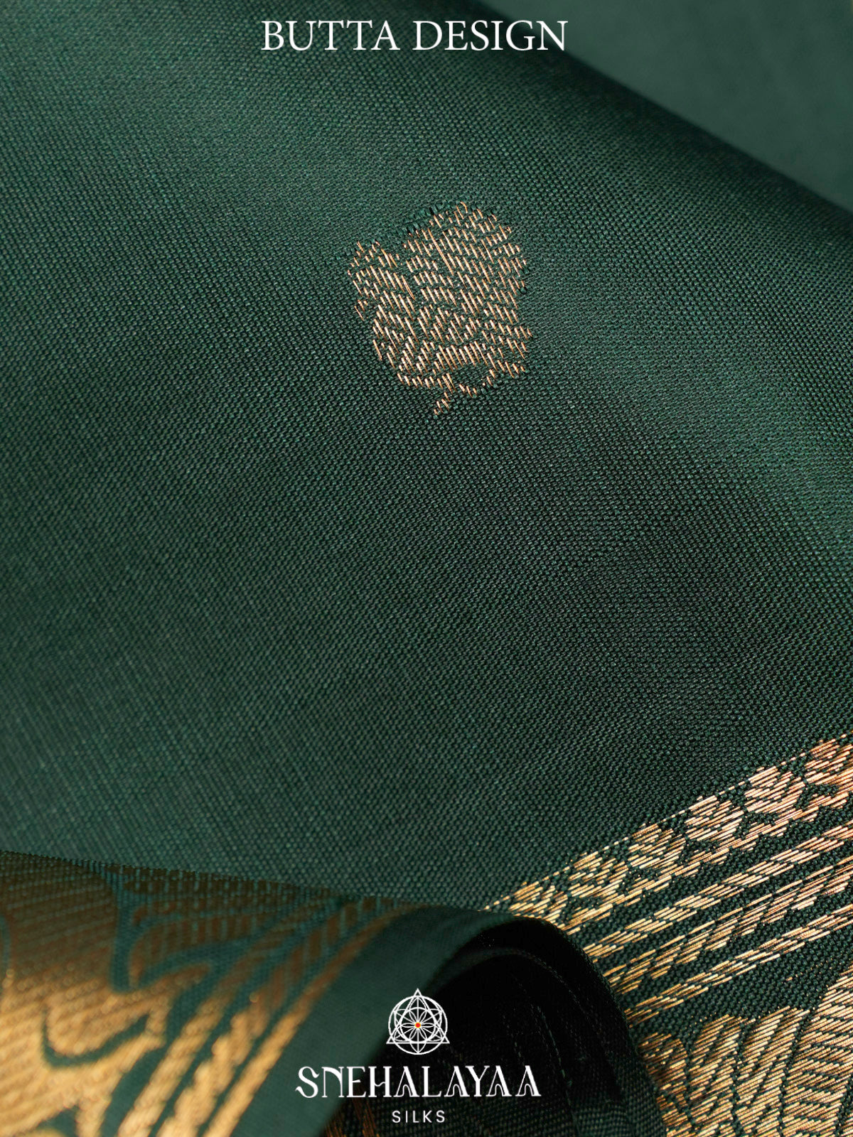 Forest Green Kanjivaram Silk Saree