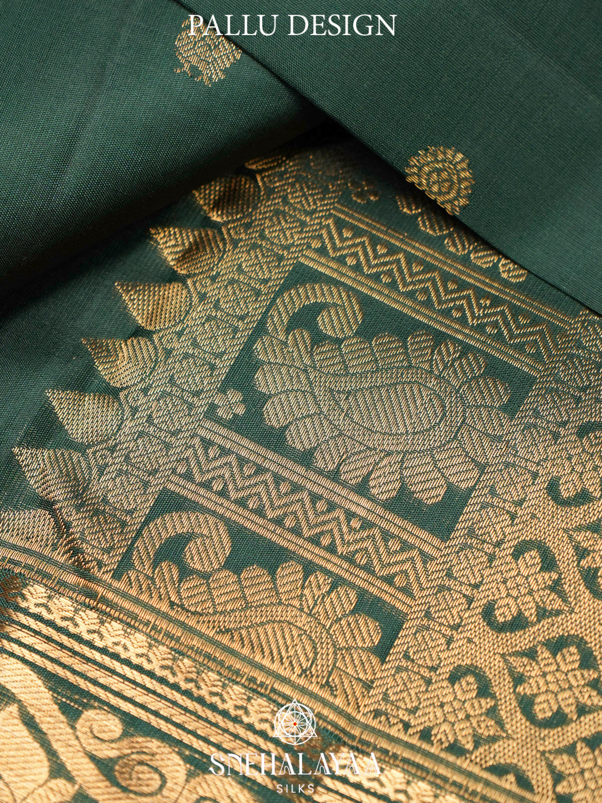 Forest Green Kanjivaram Silk Saree