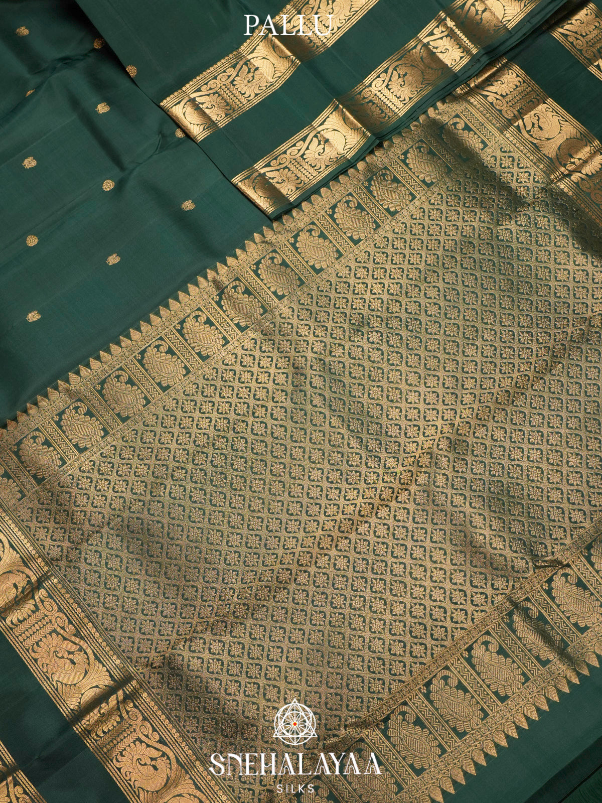 Forest Green Kanjivaram Silk Saree