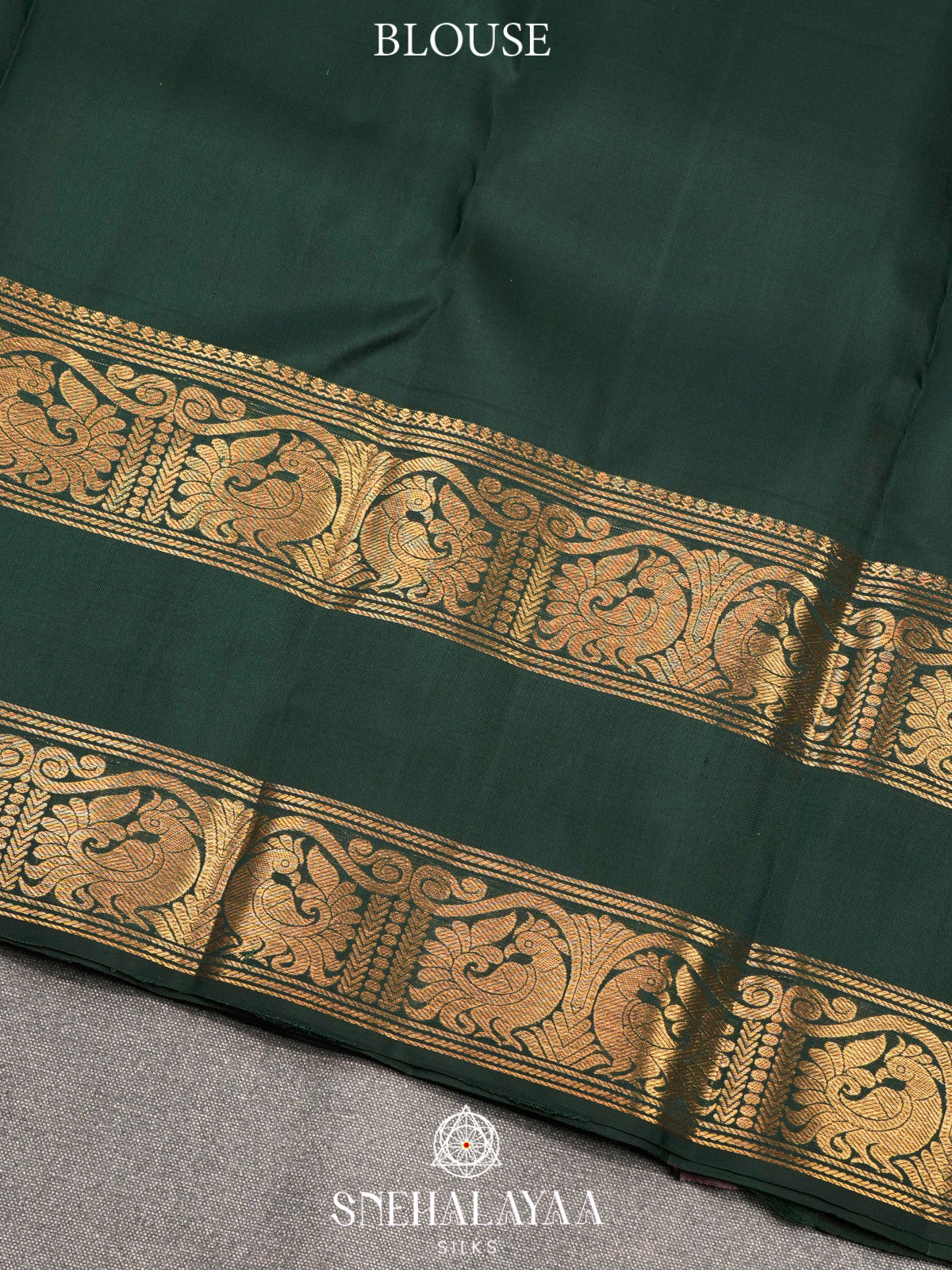 Forest Green Kanjivaram Silk Saree
