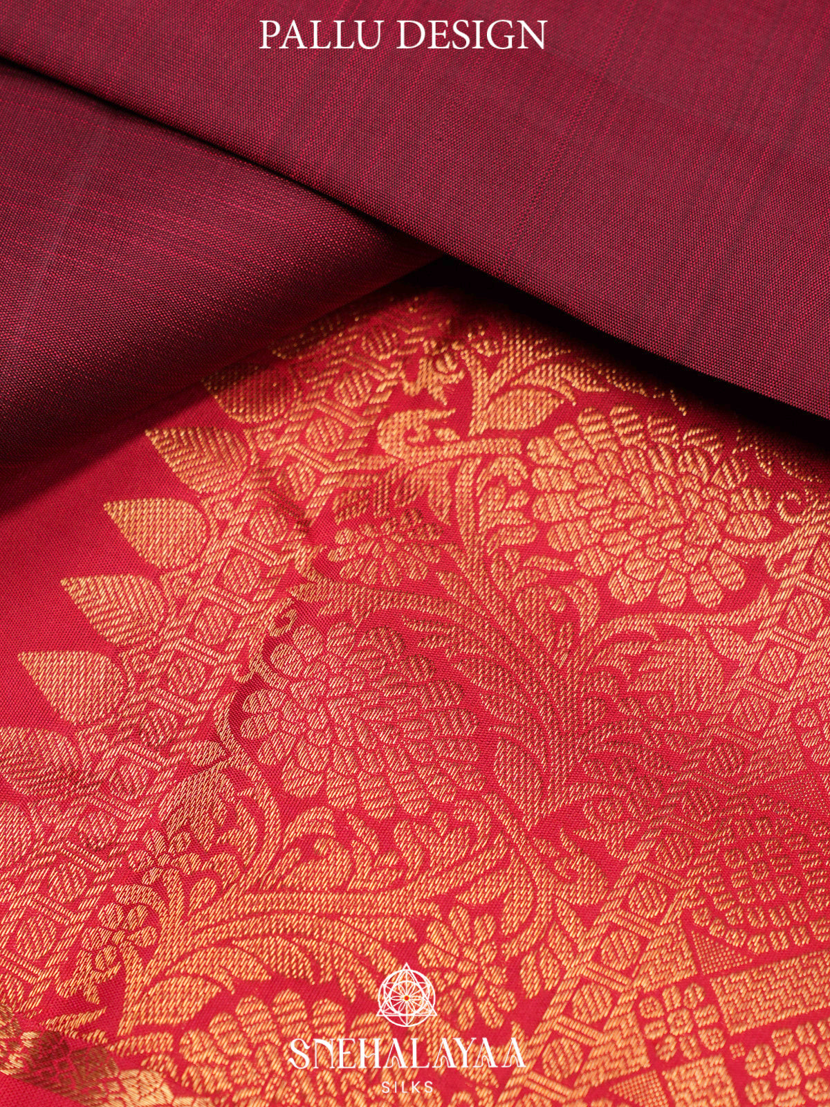 Maroon Kanjivaram Silk Saree