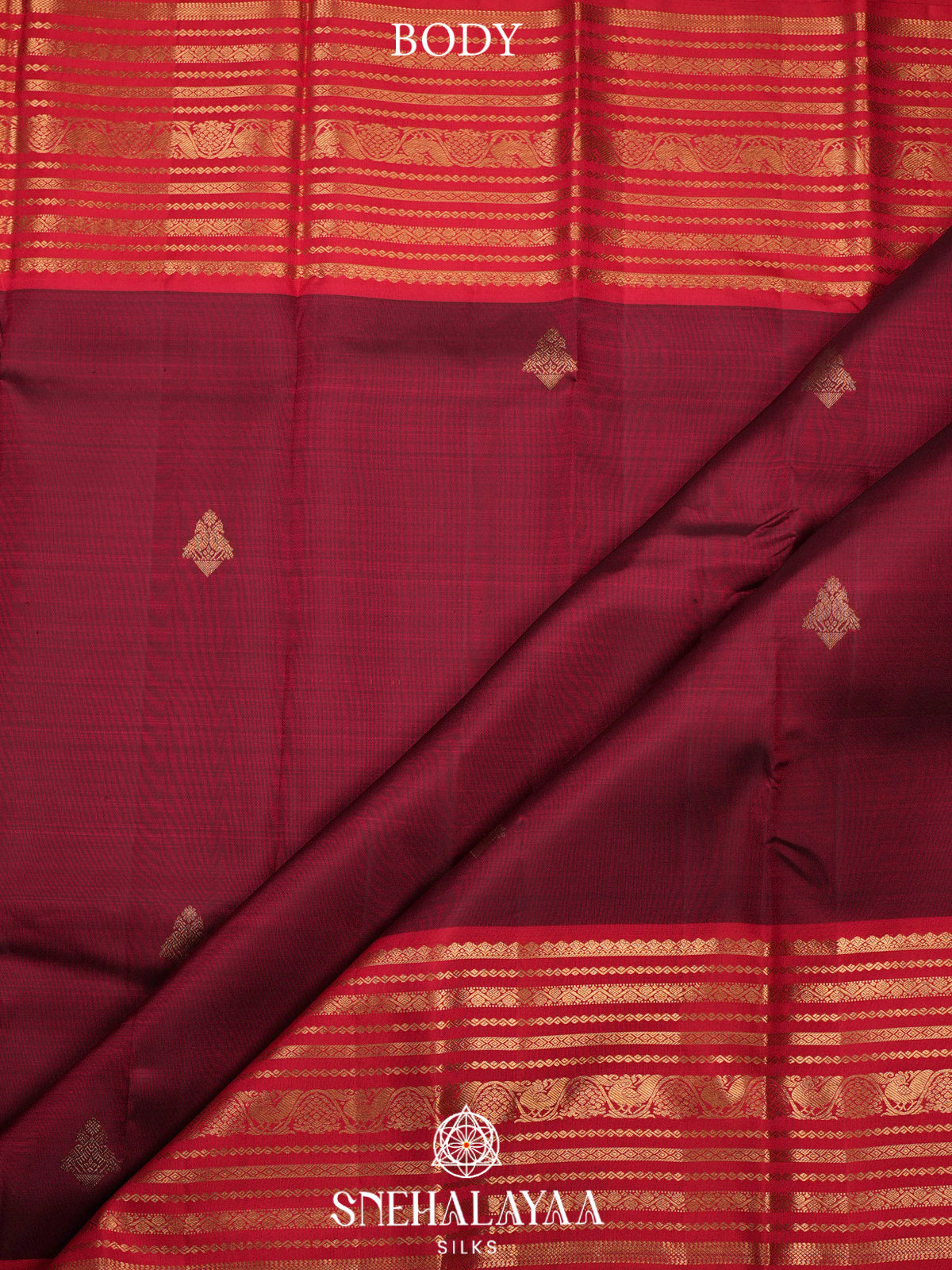Maroon Kanjivaram Silk Saree