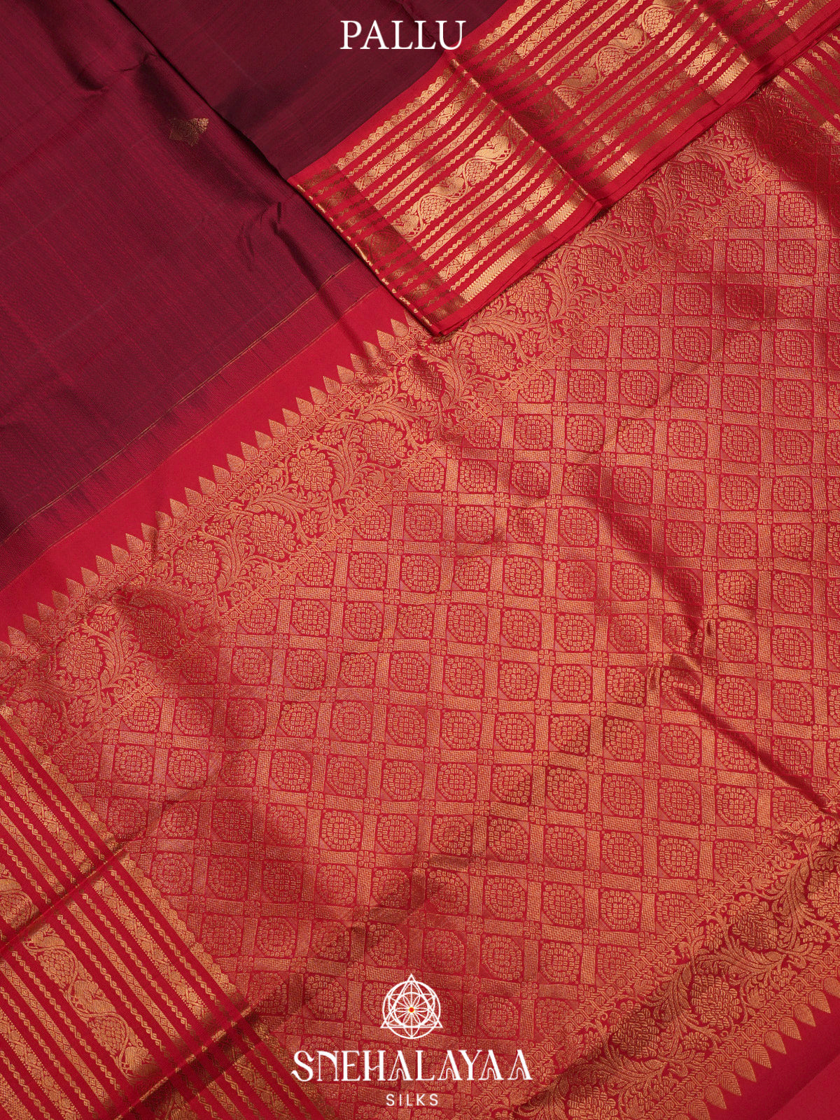 Maroon Kanjivaram Silk Saree