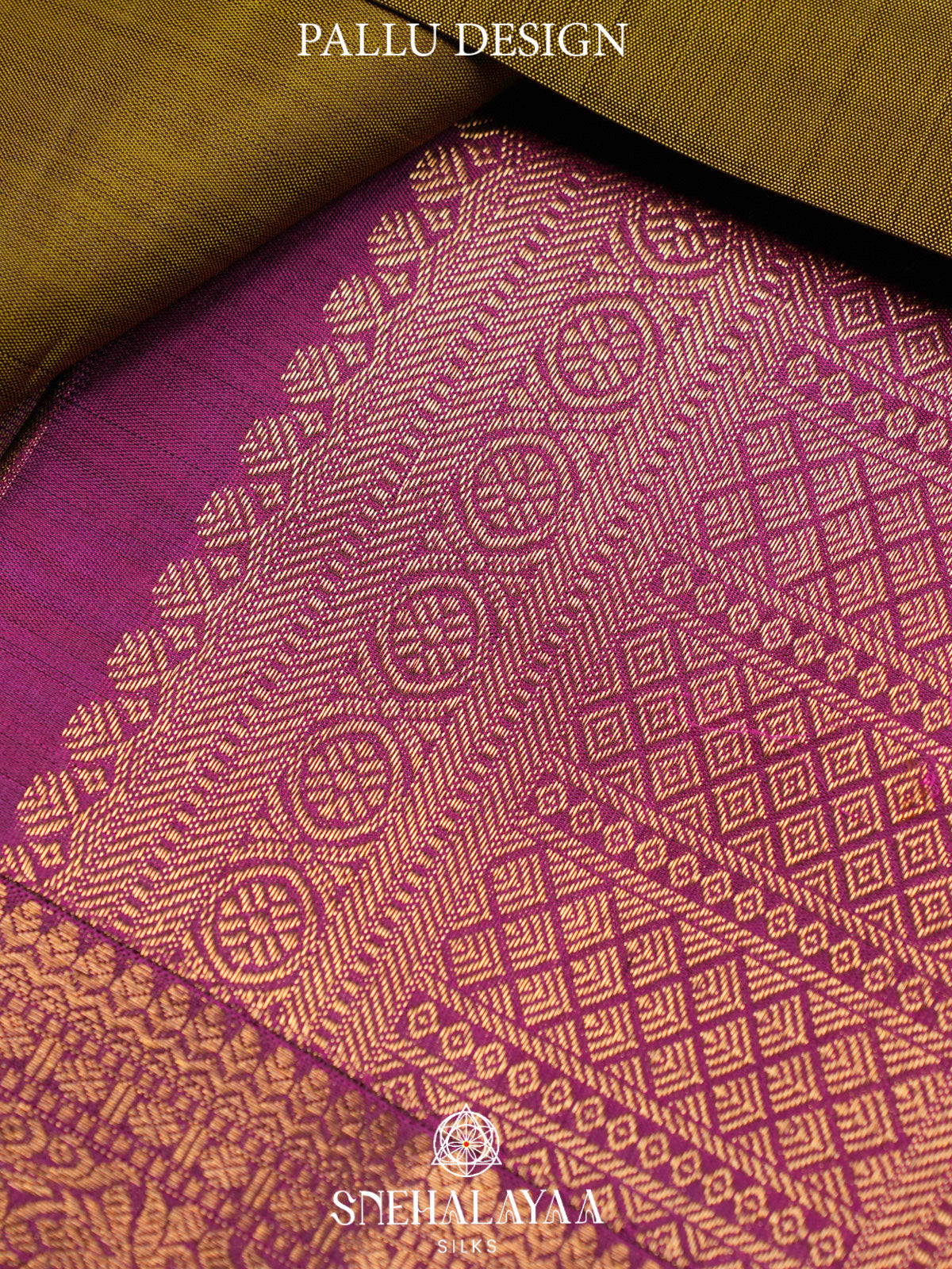 Olive Green Kanjivaram Silk Saree