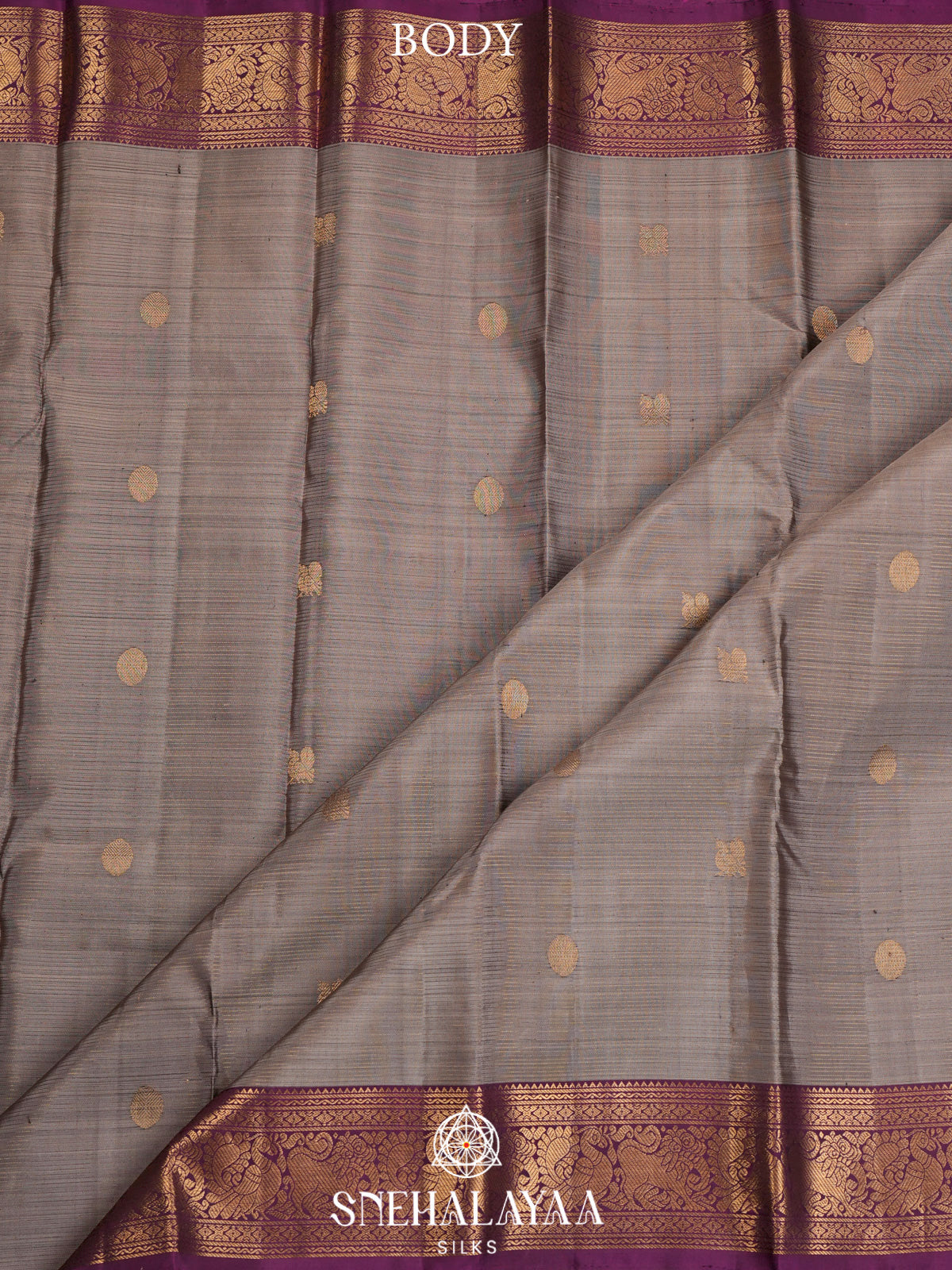 Grey Kanjivaram Silk Saree