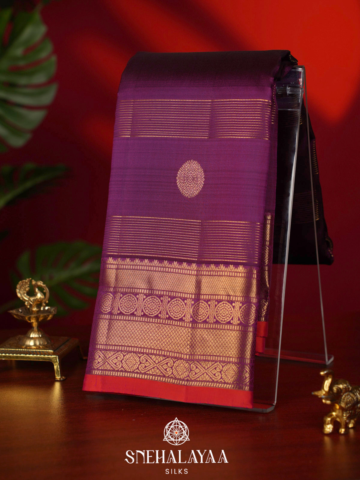 Magenta Kanjivaram Silk Saree