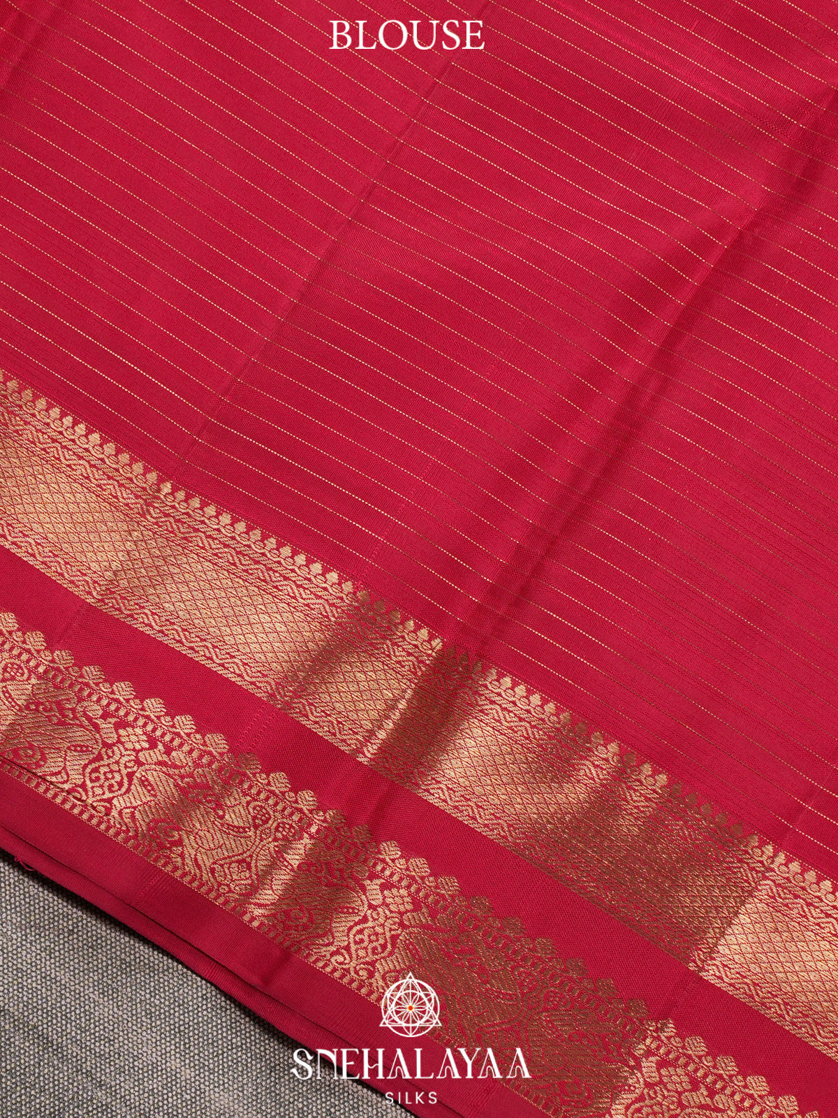Ruby Red Kanjivaram Silk Saree