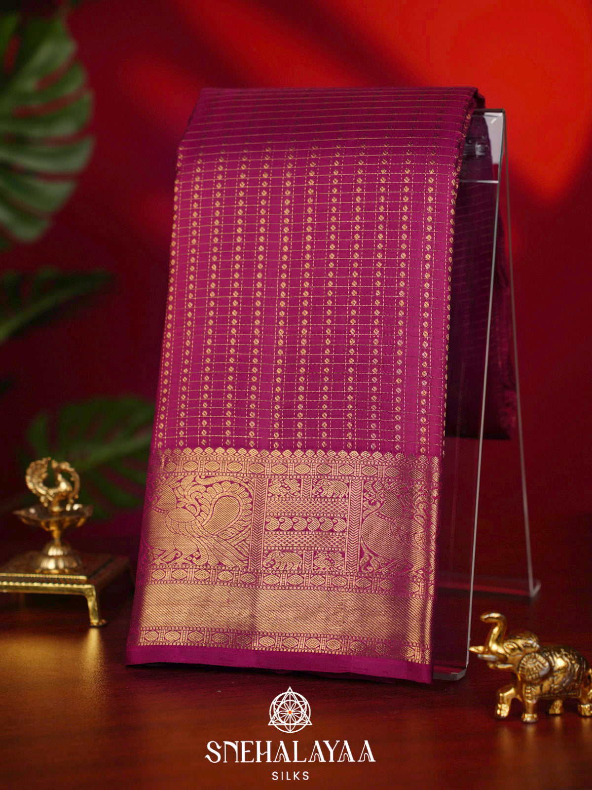 Pink Kanjivaram Silk Saree
