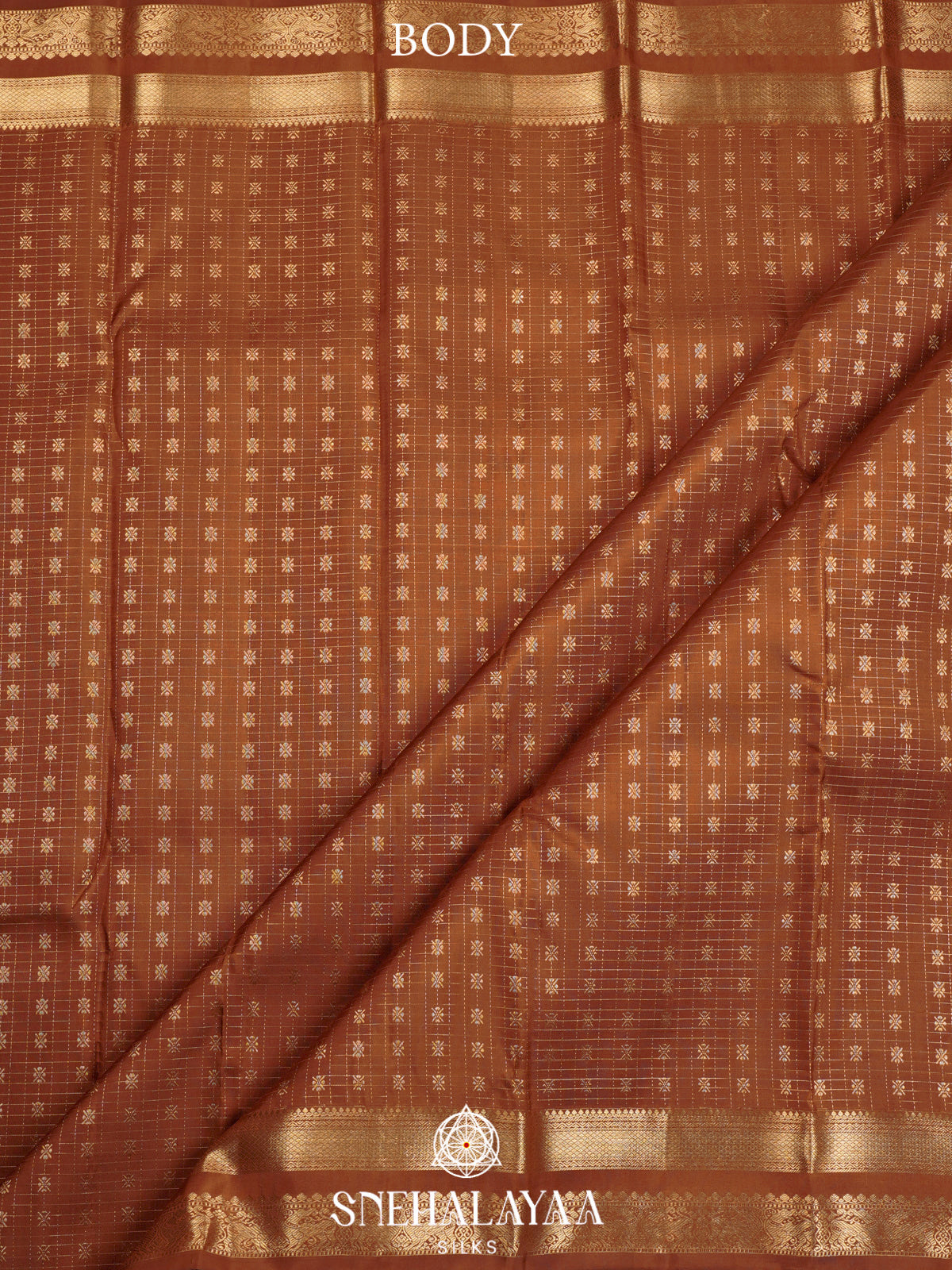 Brown Kanjivaram Silk Saree