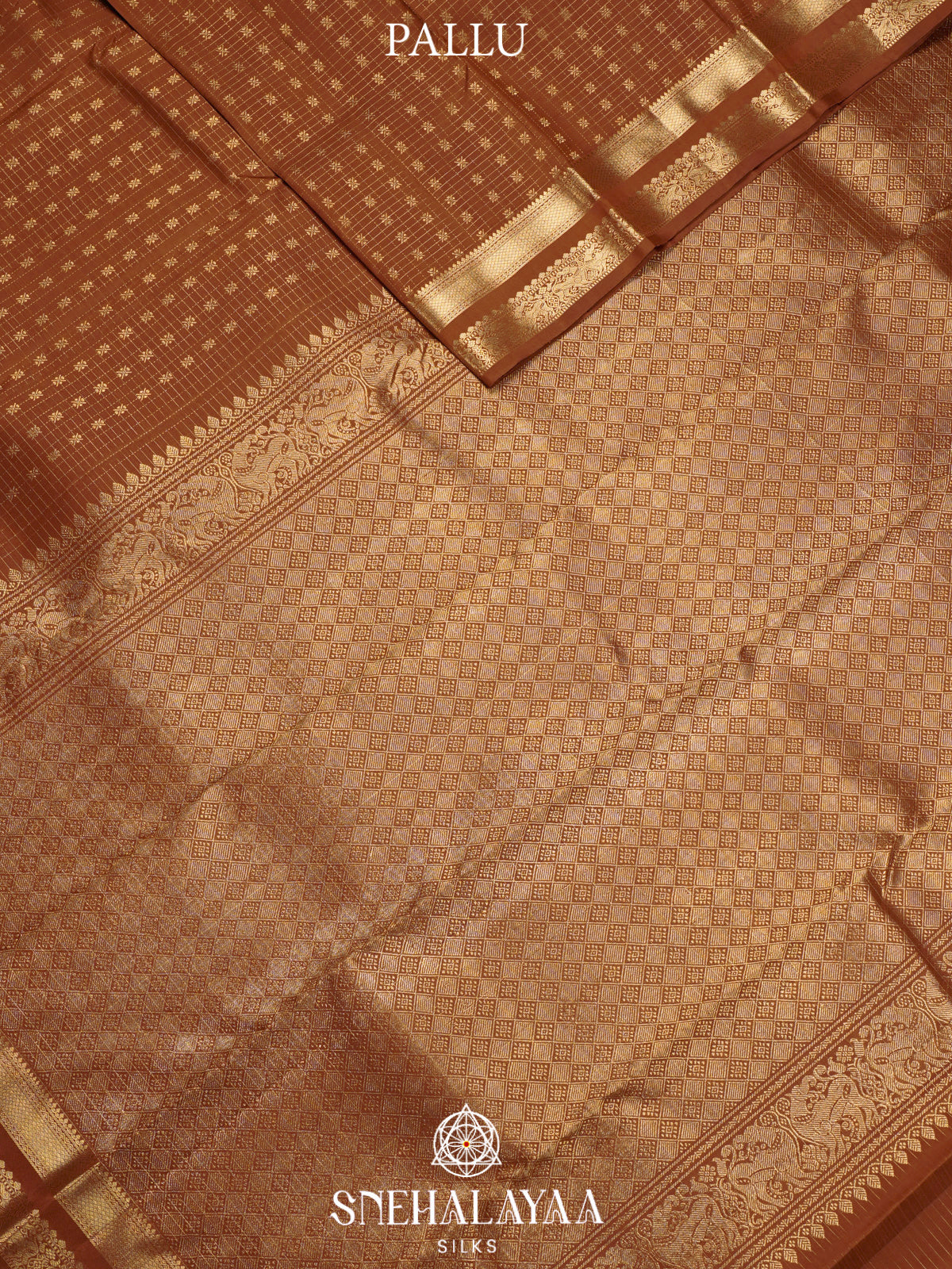 Brown Kanjivaram Silk Saree