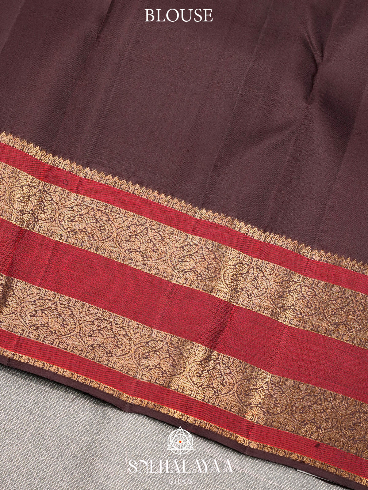 Burnt Orange Kanjivaram Silk Saree