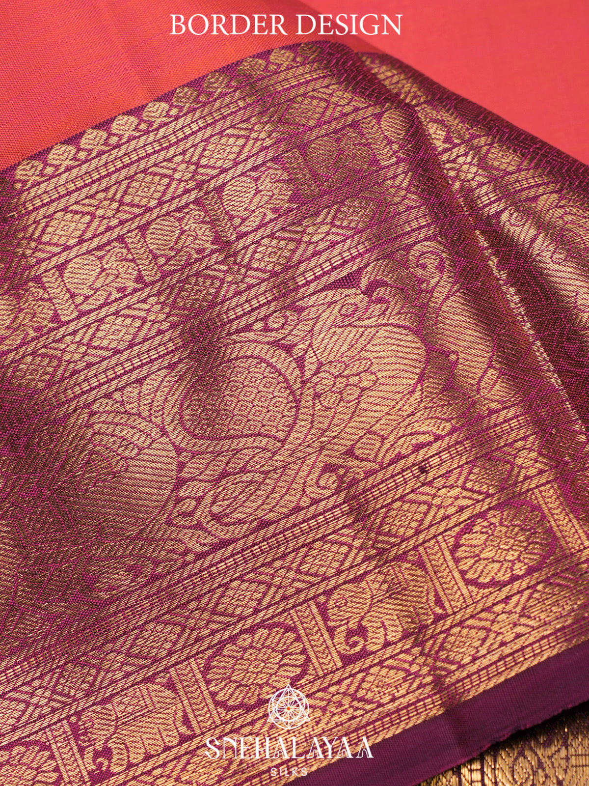 Ruby Red Kanjivaram Silk Saree