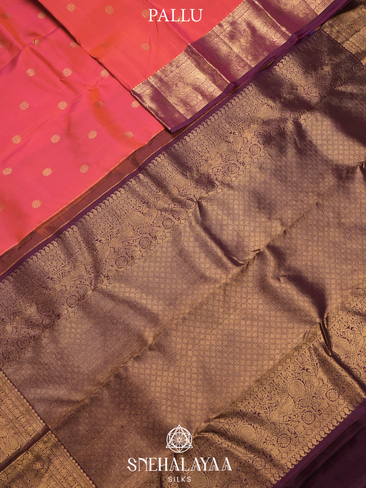 Ruby Red Kanjivaram Silk Saree