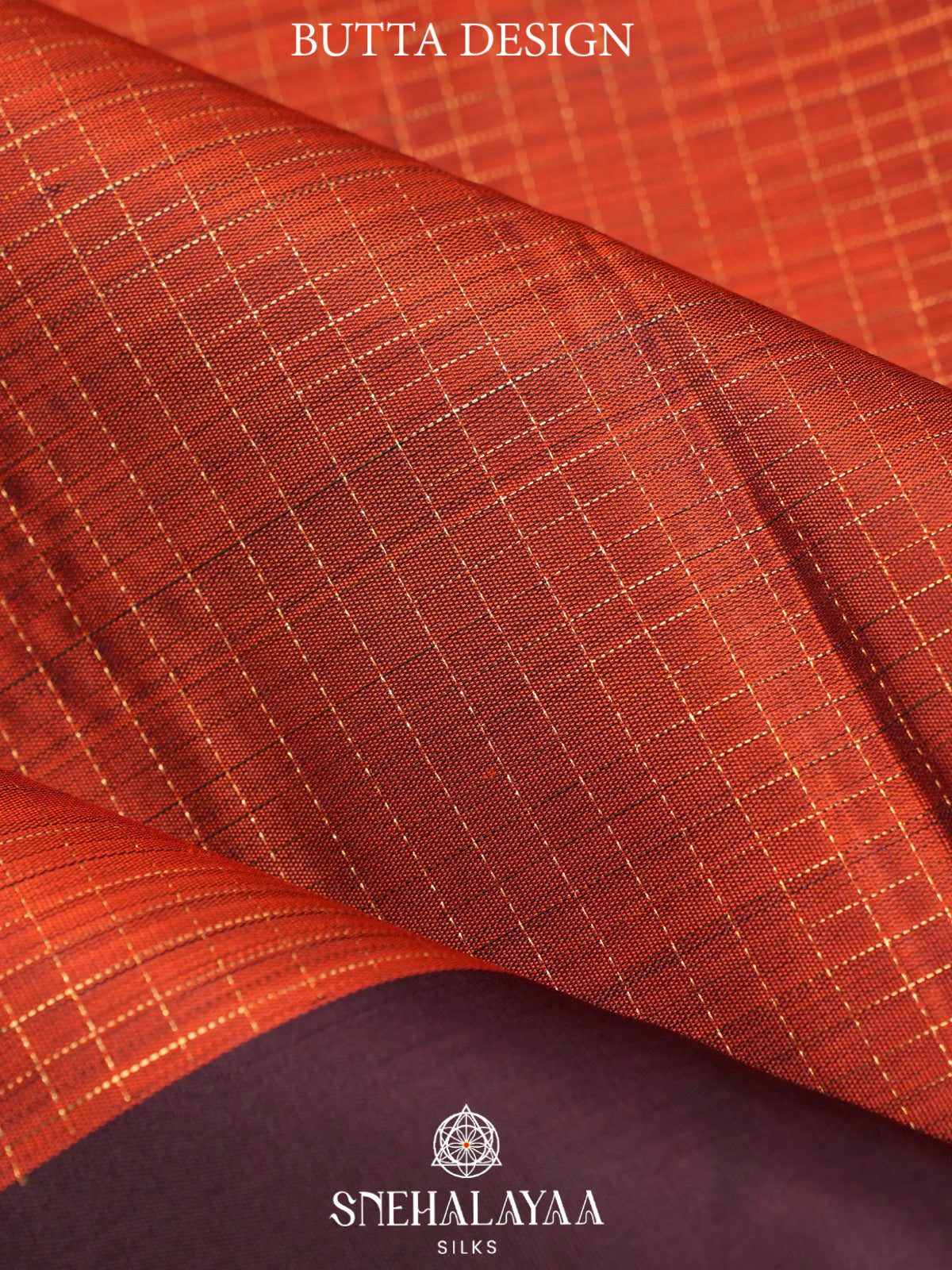 Burnt Orange Kanjivaram Silk Saree