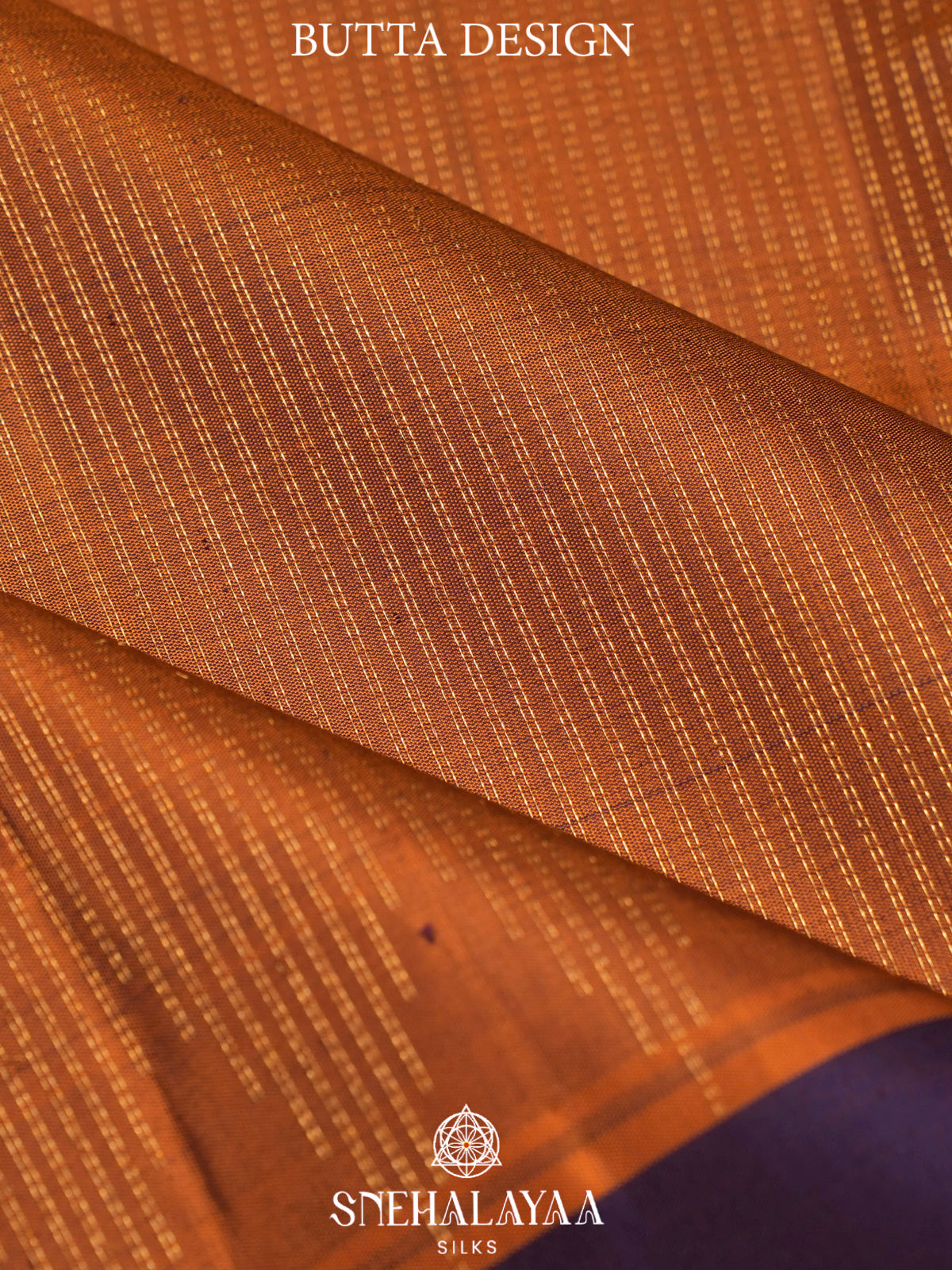 Burnt Orange Kanjivaram Silk Saree