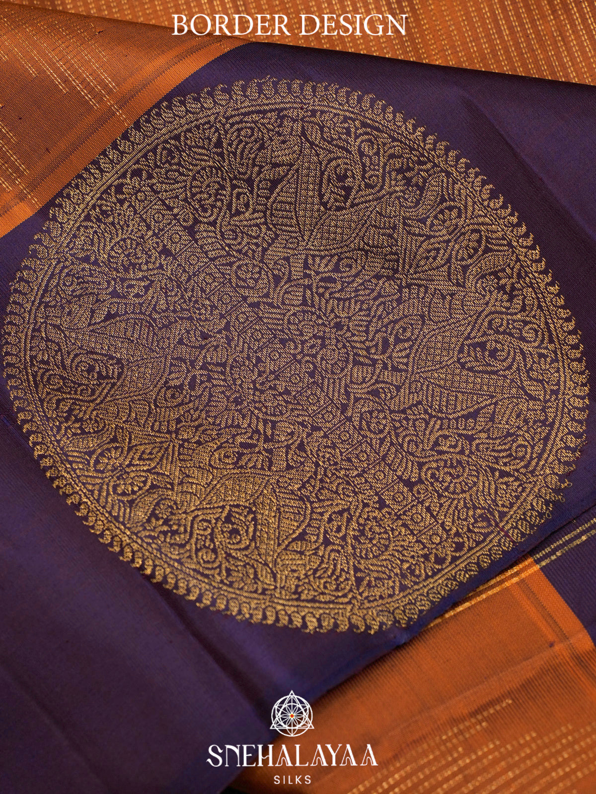 Burnt Orange Kanjivaram Silk Saree