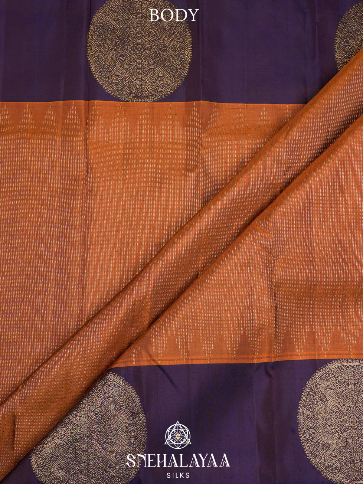 Burnt Orange Kanjivaram Silk Saree