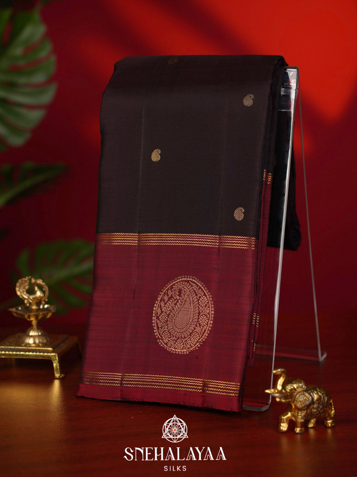 Black Kanjivaram Silk Saree
