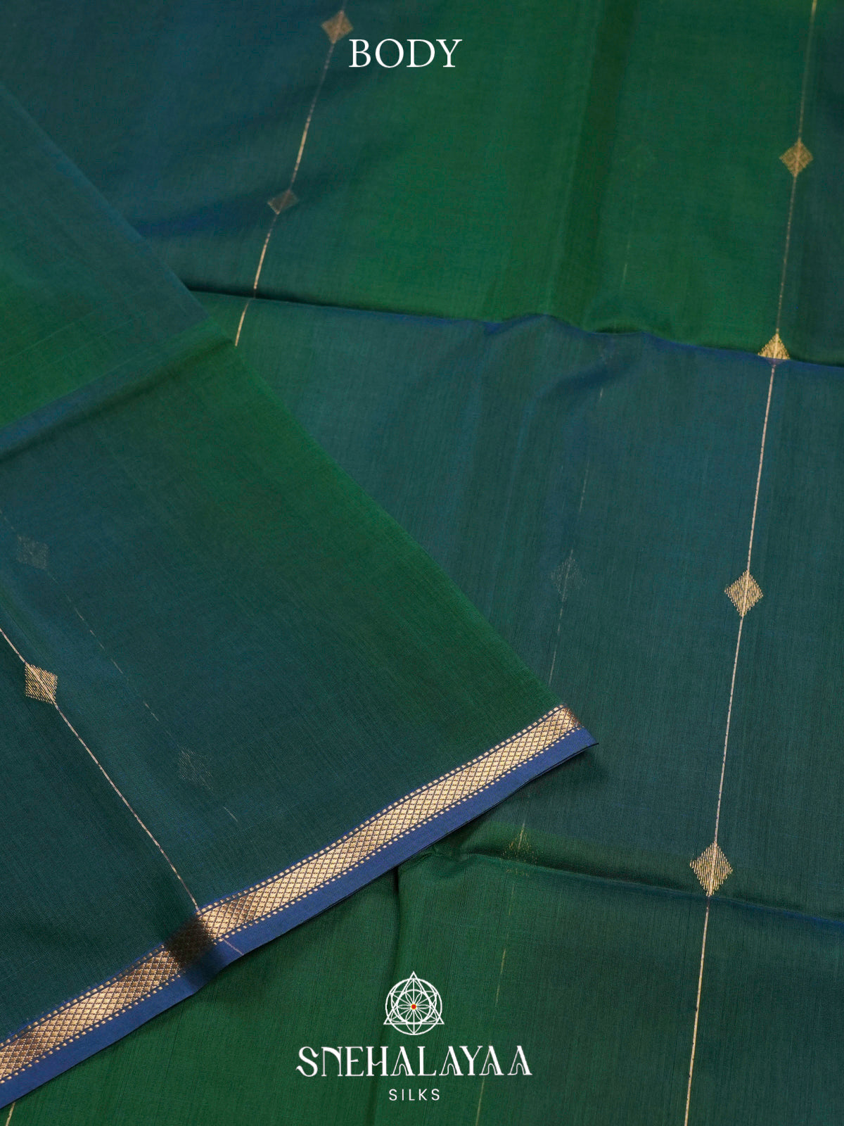 Green Maheshwari Silk Cotton Saree