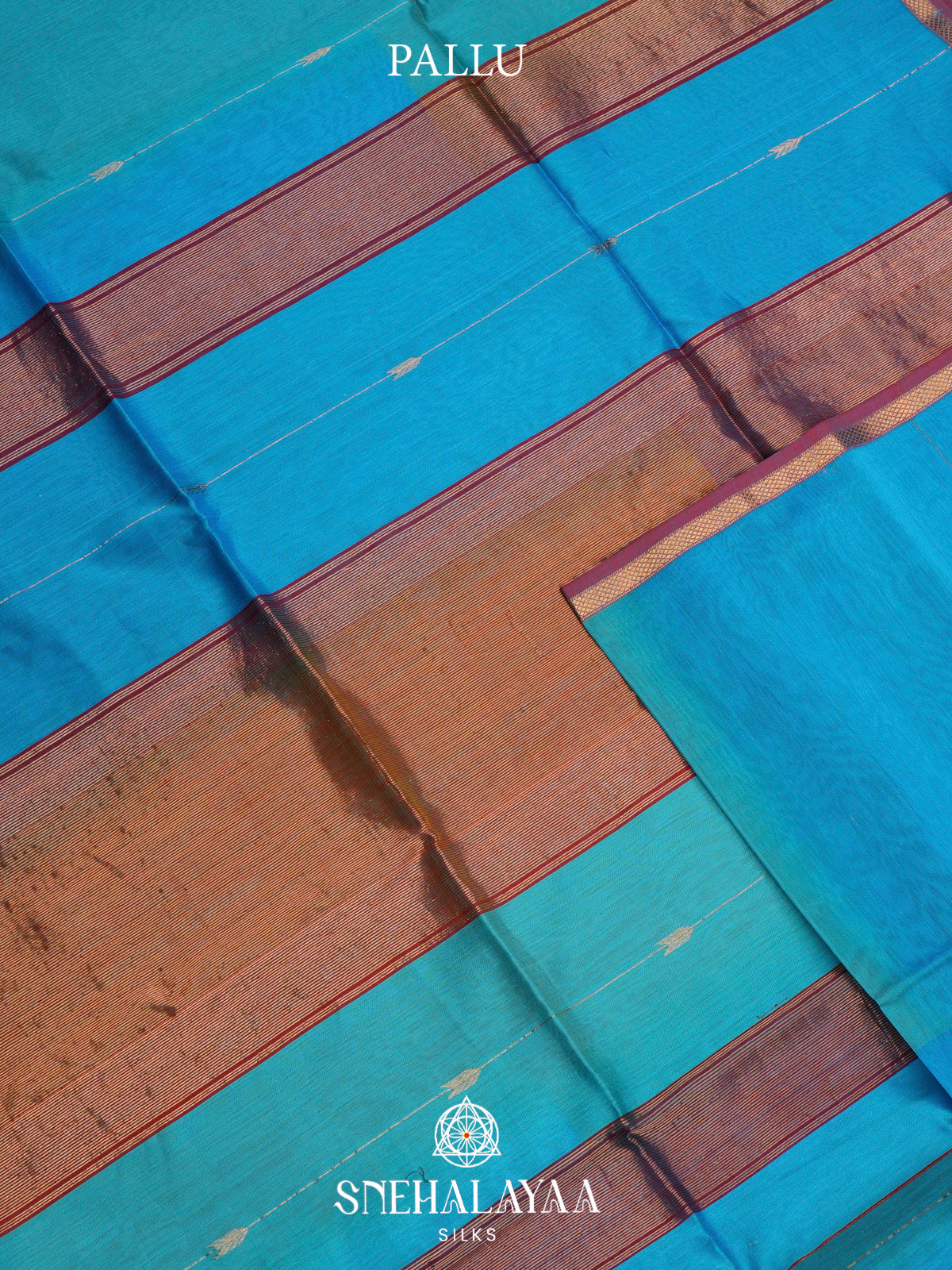 Sky Blue Maheshwari Silk Cotton Saree