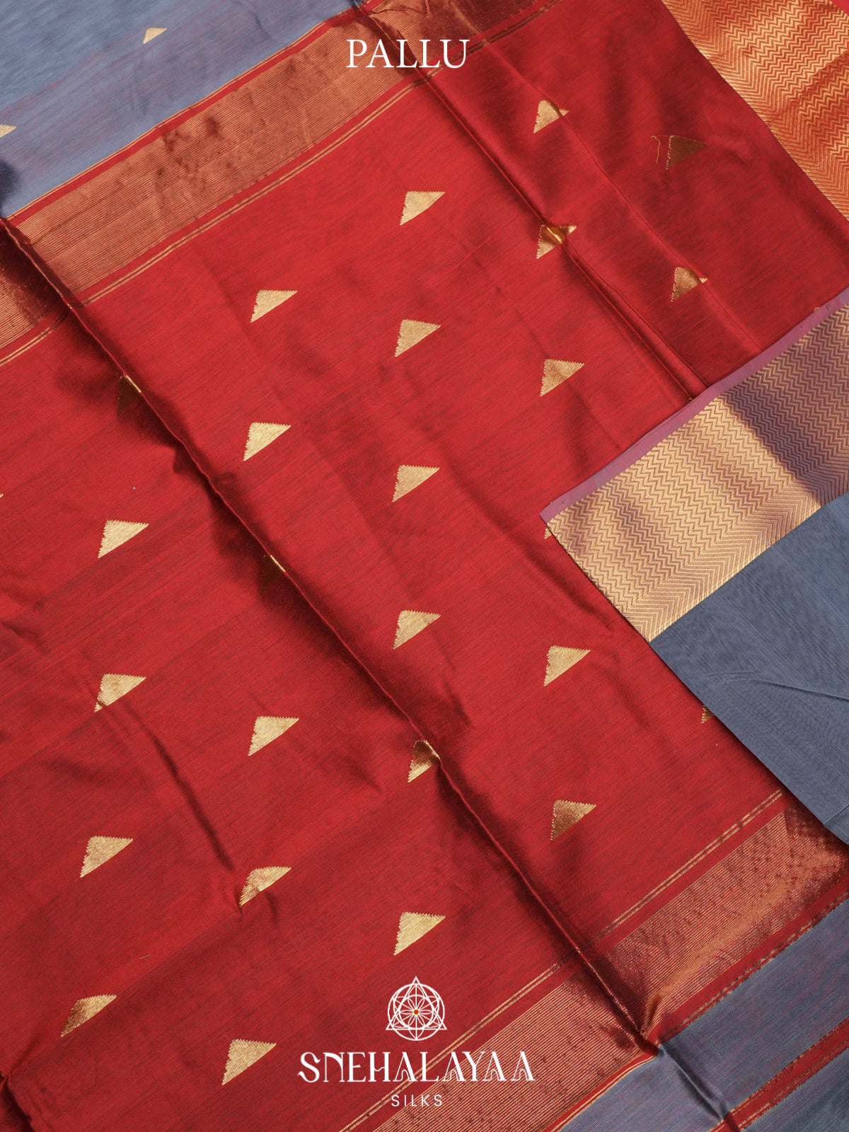Blue Maheshwari Silk Cotton Saree