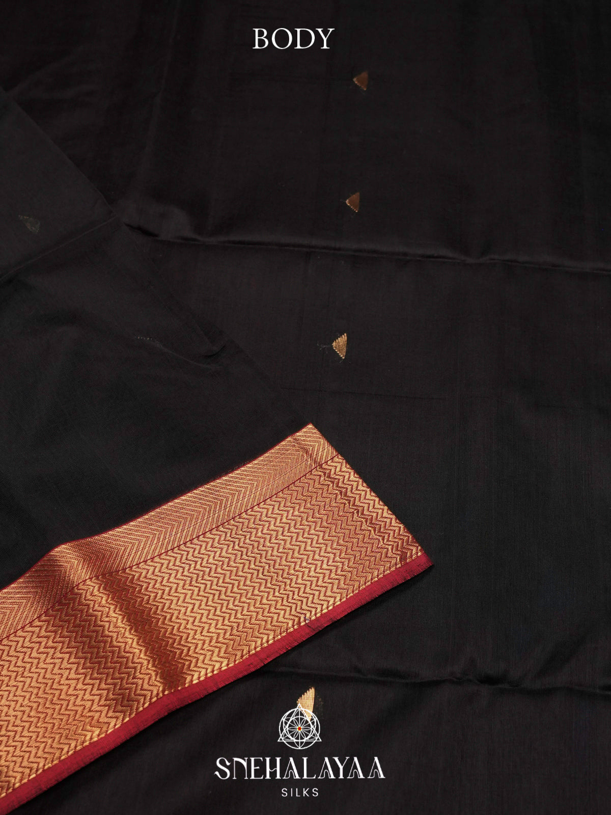 Black Maheshwari Silk Cotton Saree