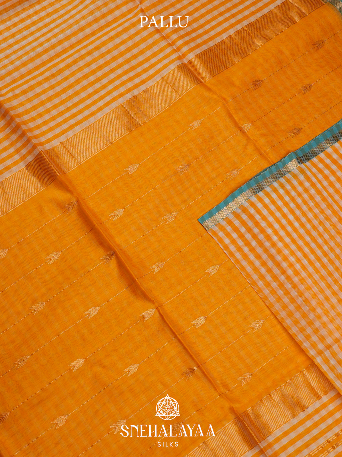 Yellow Checked Maheshwari Silk Cotton Saree