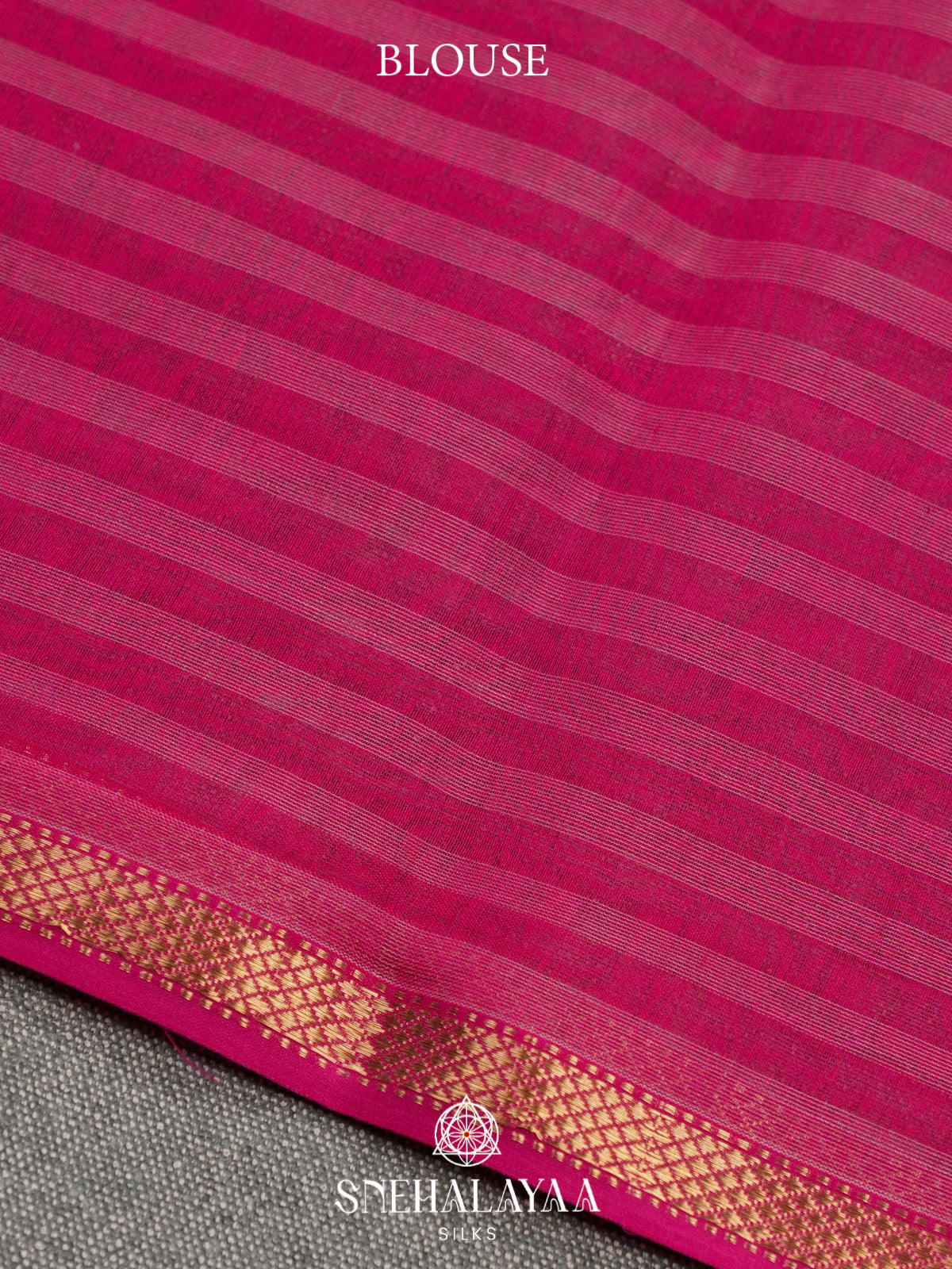 PInk Checked Maheshwari Silk Cotton Saree