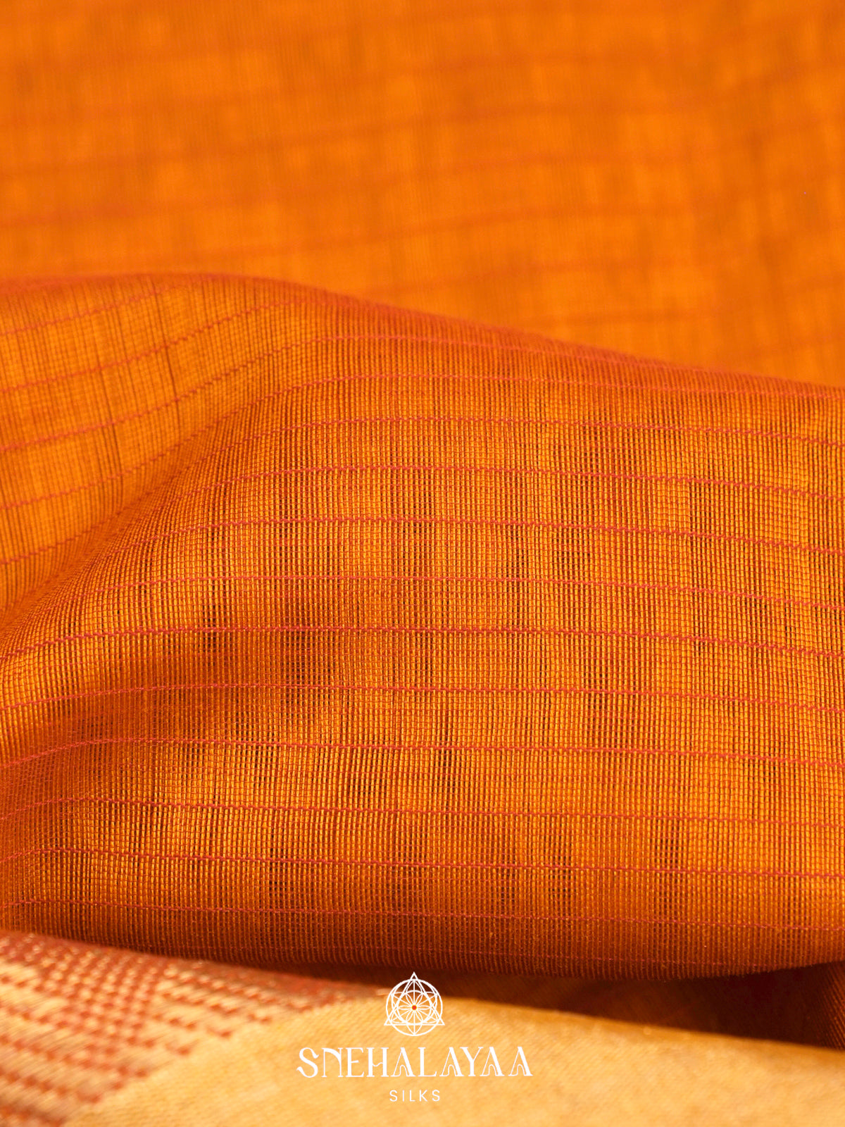 Mustard Yellow Maheshwari Silk Cotton Saree