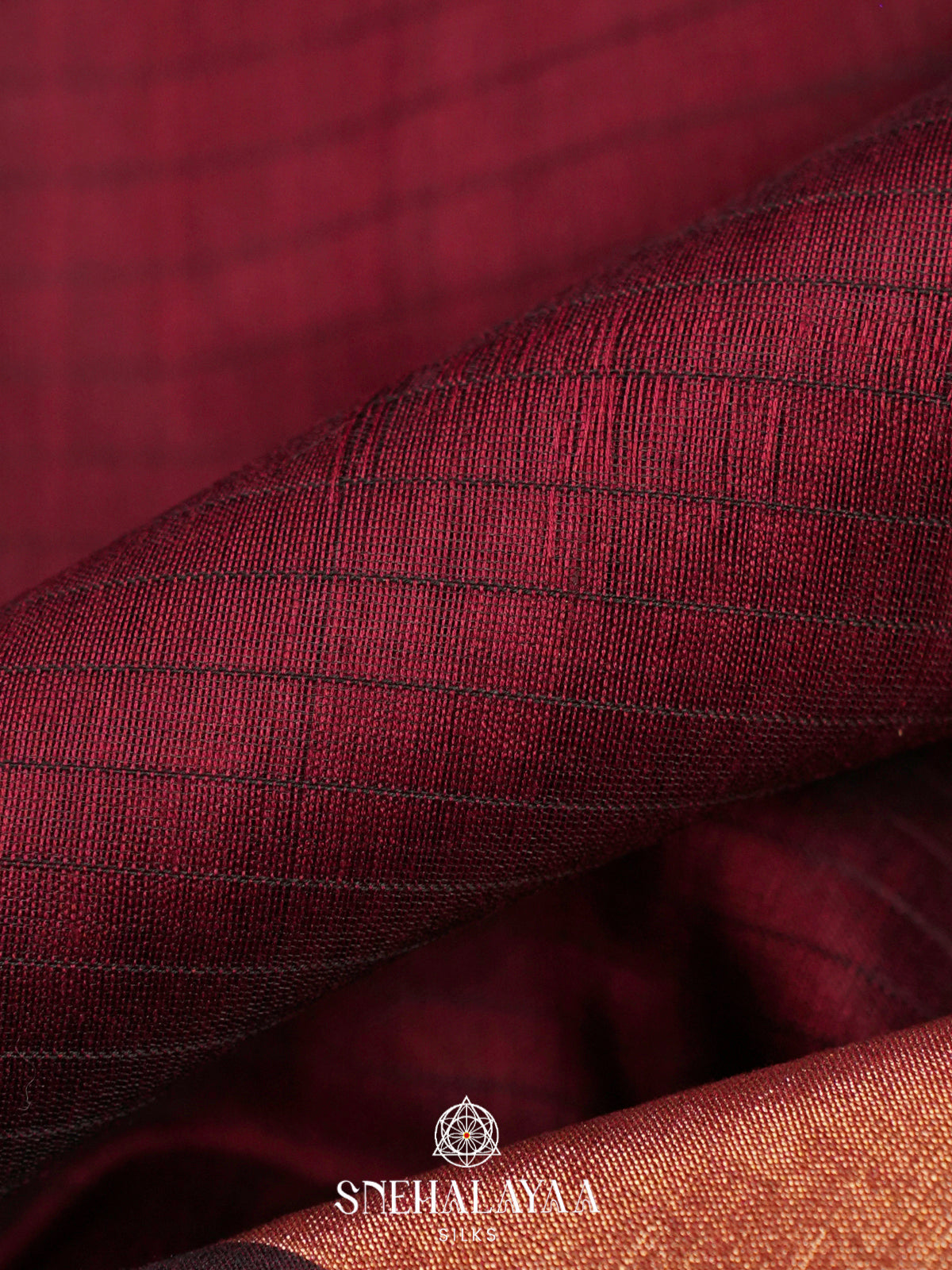 Maroon Maheshwari Silk Cotton Saree