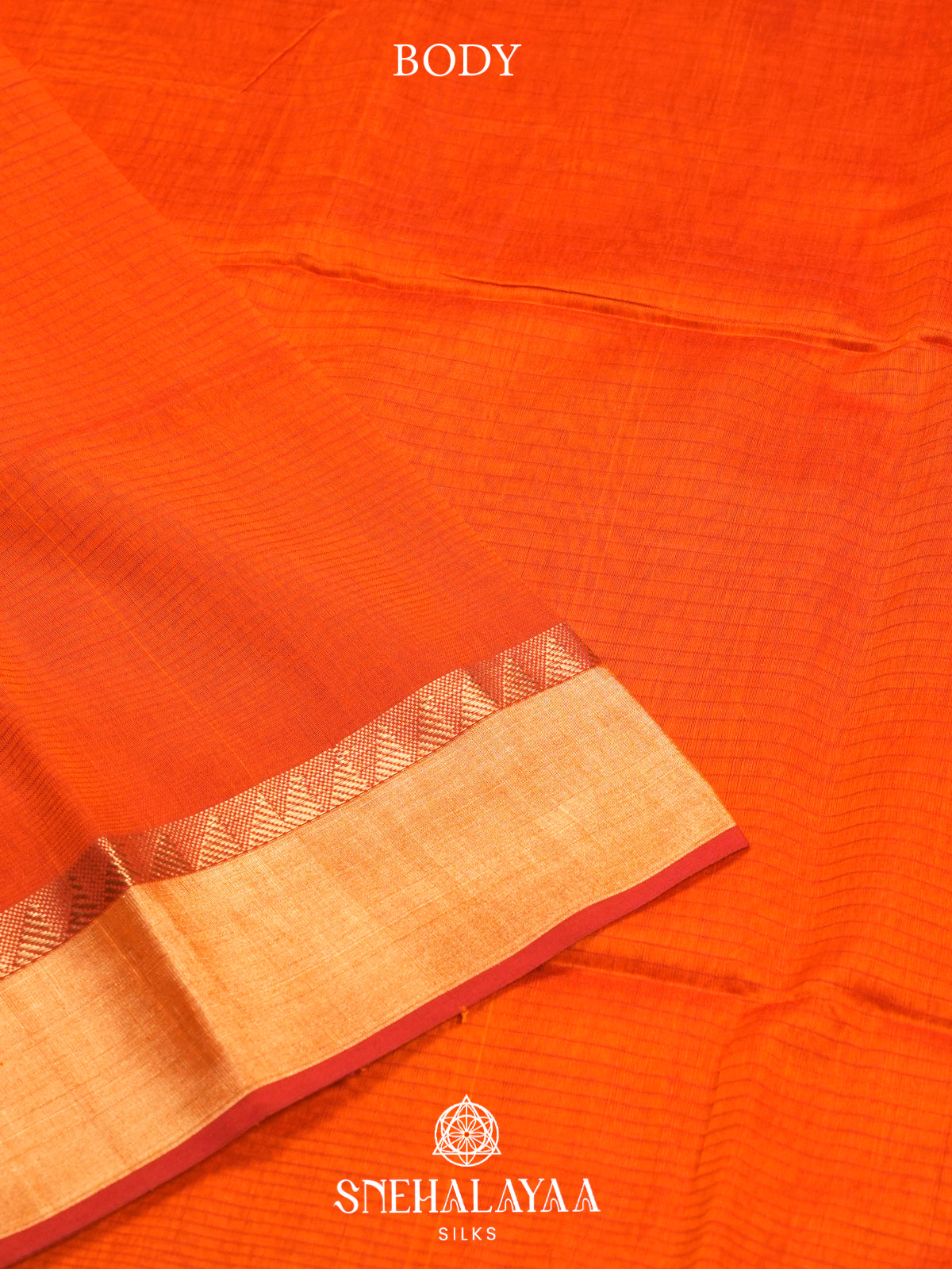 Orange Maheshwari Silk Cotton Saree