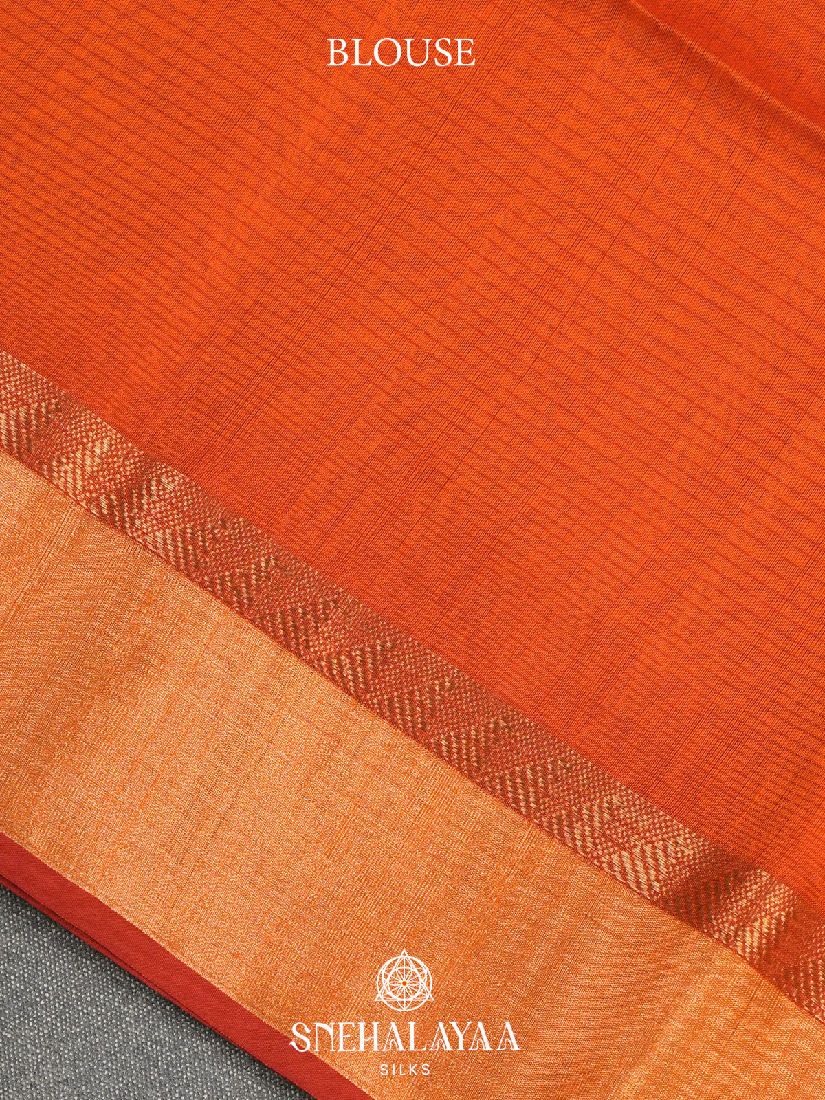 Orange Maheshwari Silk Cotton Saree