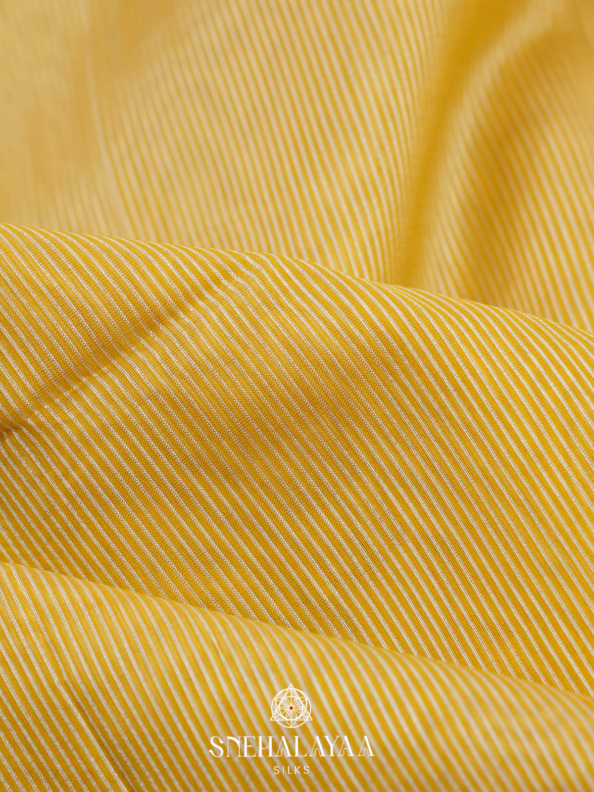 Yellow Maheshwari Silk Cotton Saree