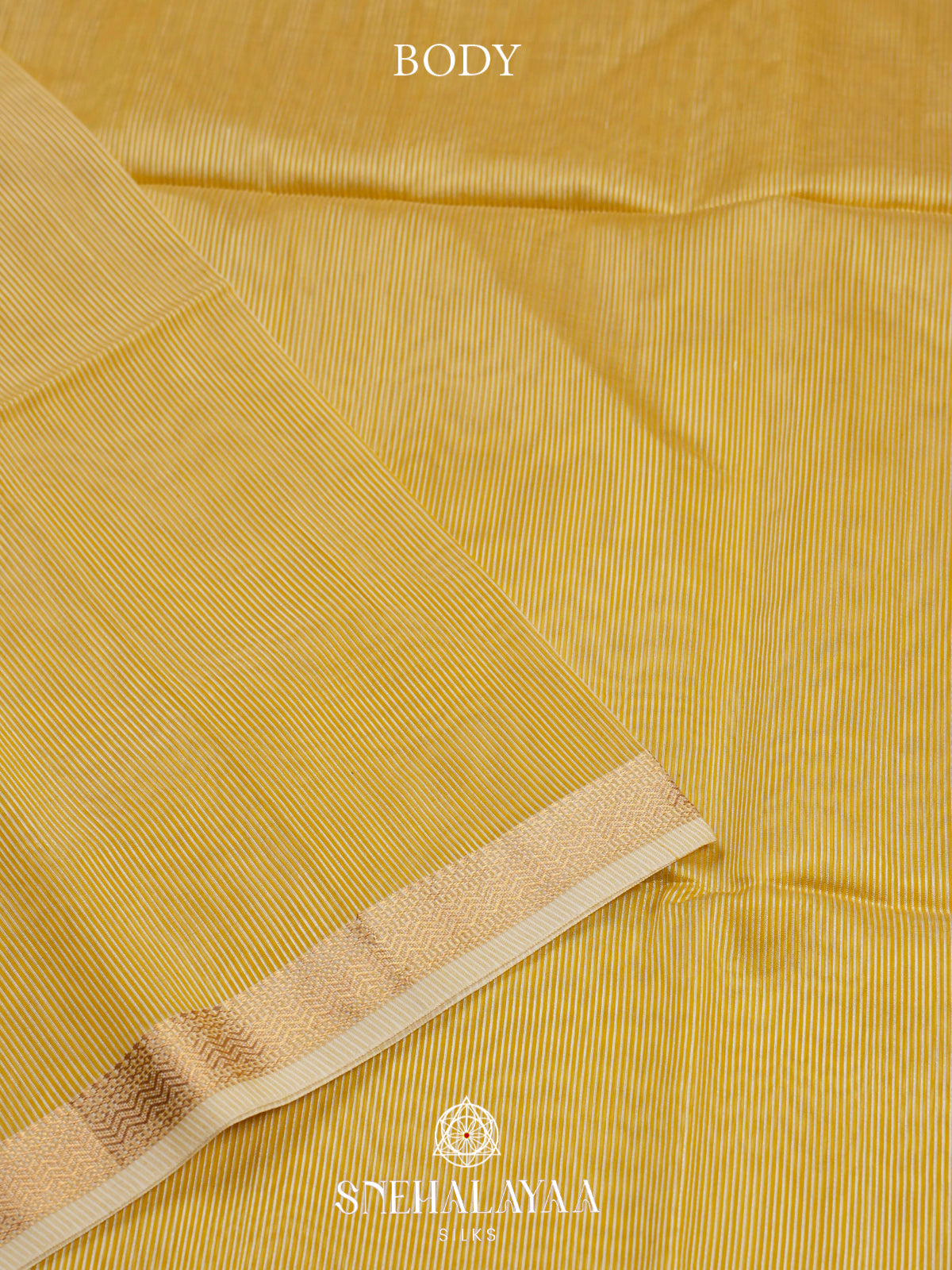 Yellow Maheshwari Silk Cotton Saree