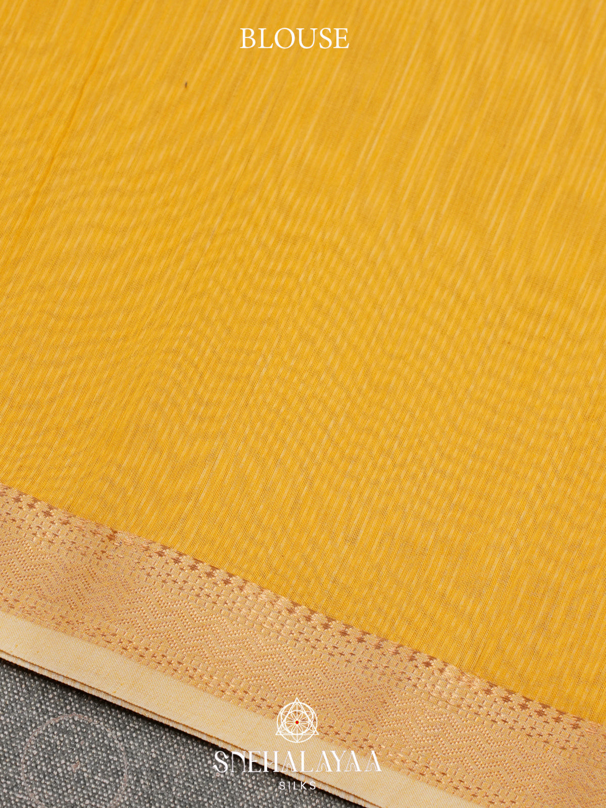 Yellow Maheshwari Silk Cotton Saree