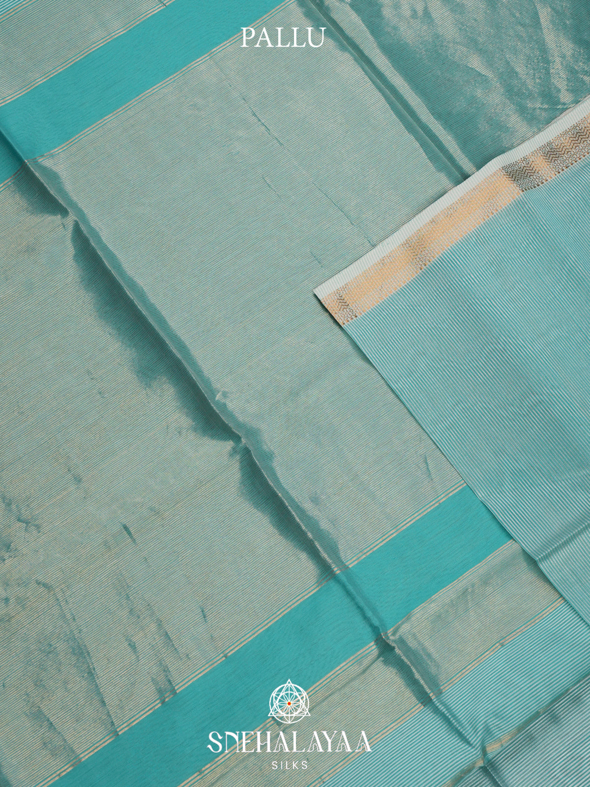 Aqua Blue Maheshwari Silk Cotton Saree