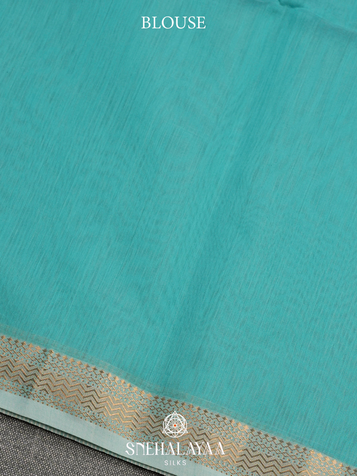 Aqua Blue Maheshwari Silk Cotton Saree