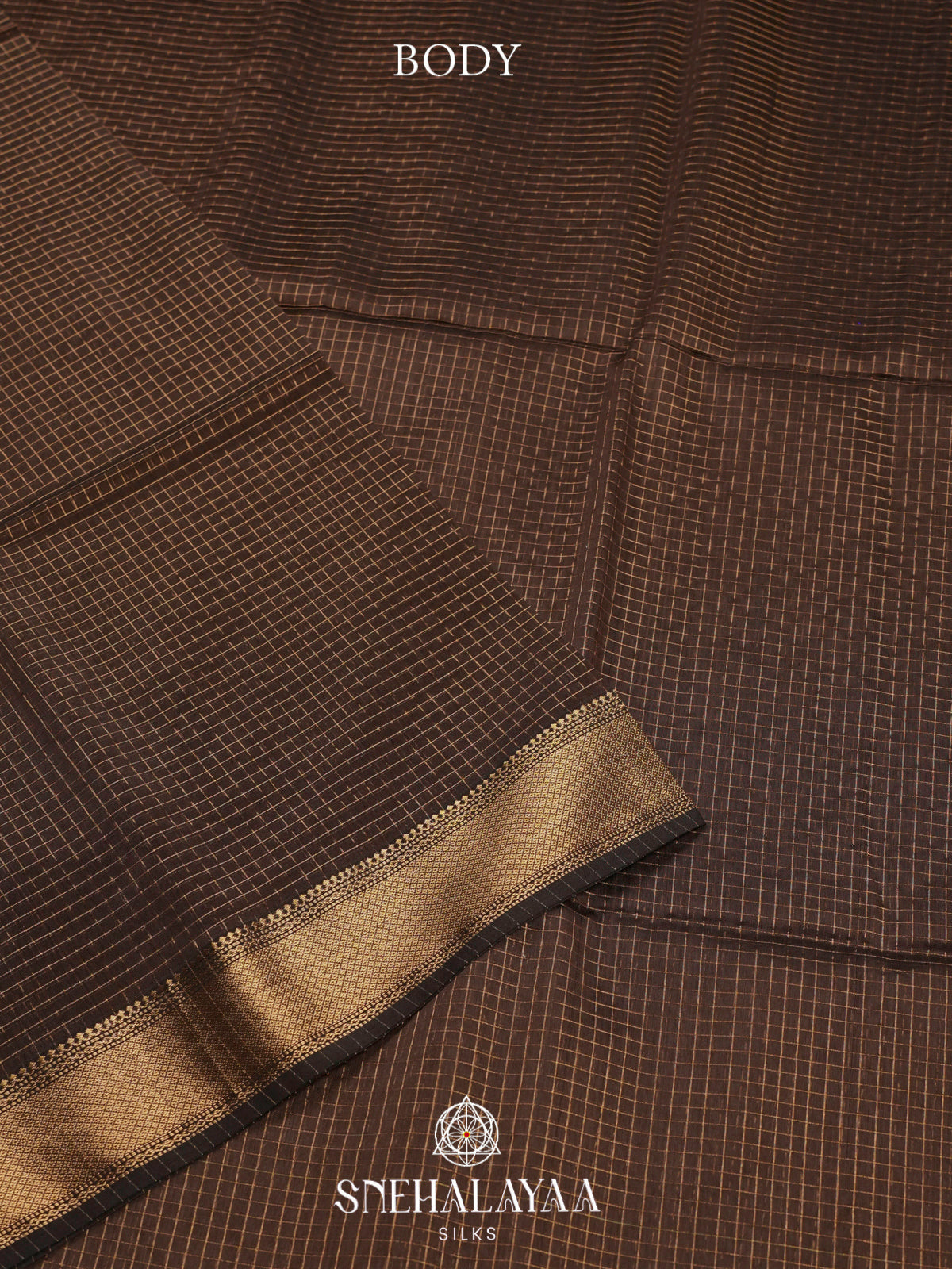 Brown Maheshwari Silk Cotton Saree
