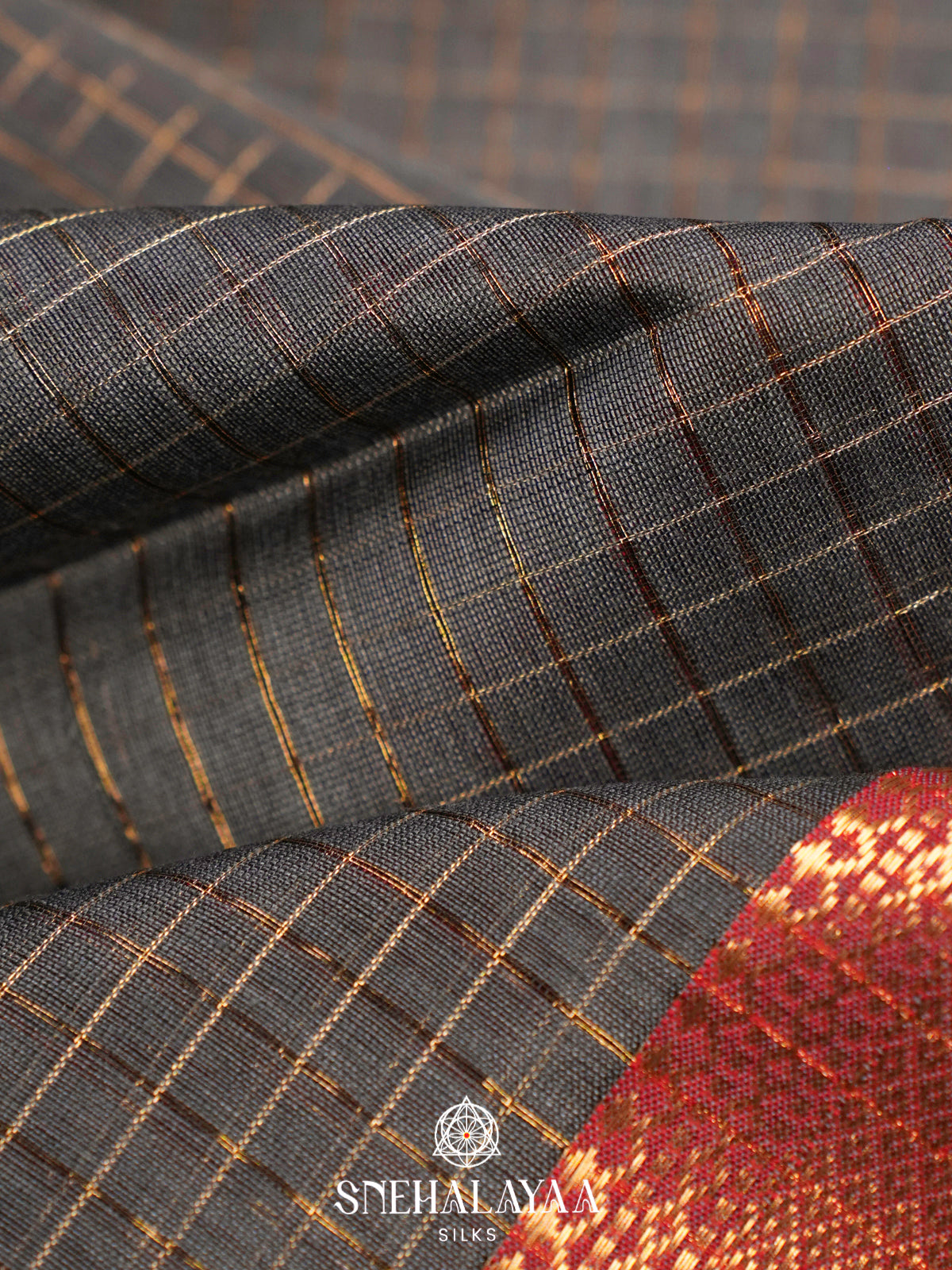 Grey Maheshwari Silk Cotton Saree