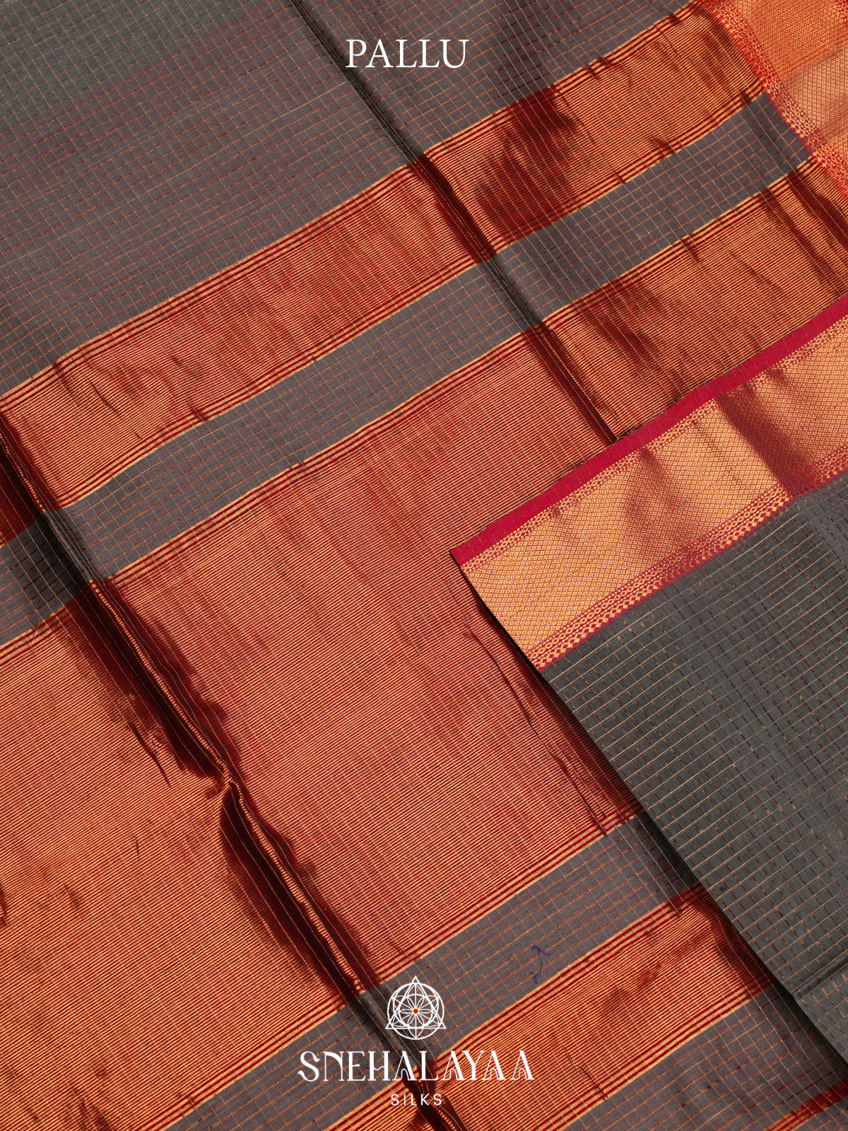 Grey Maheshwari Silk Cotton Saree