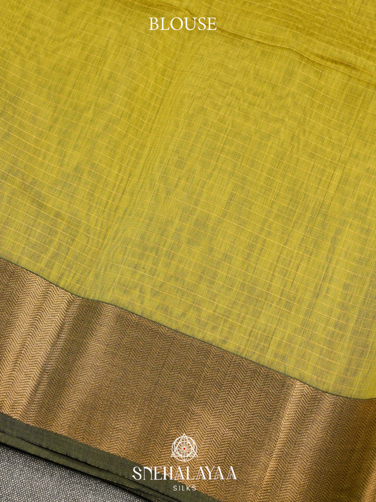 Lime Green Maheshwari Silk Cotton Saree