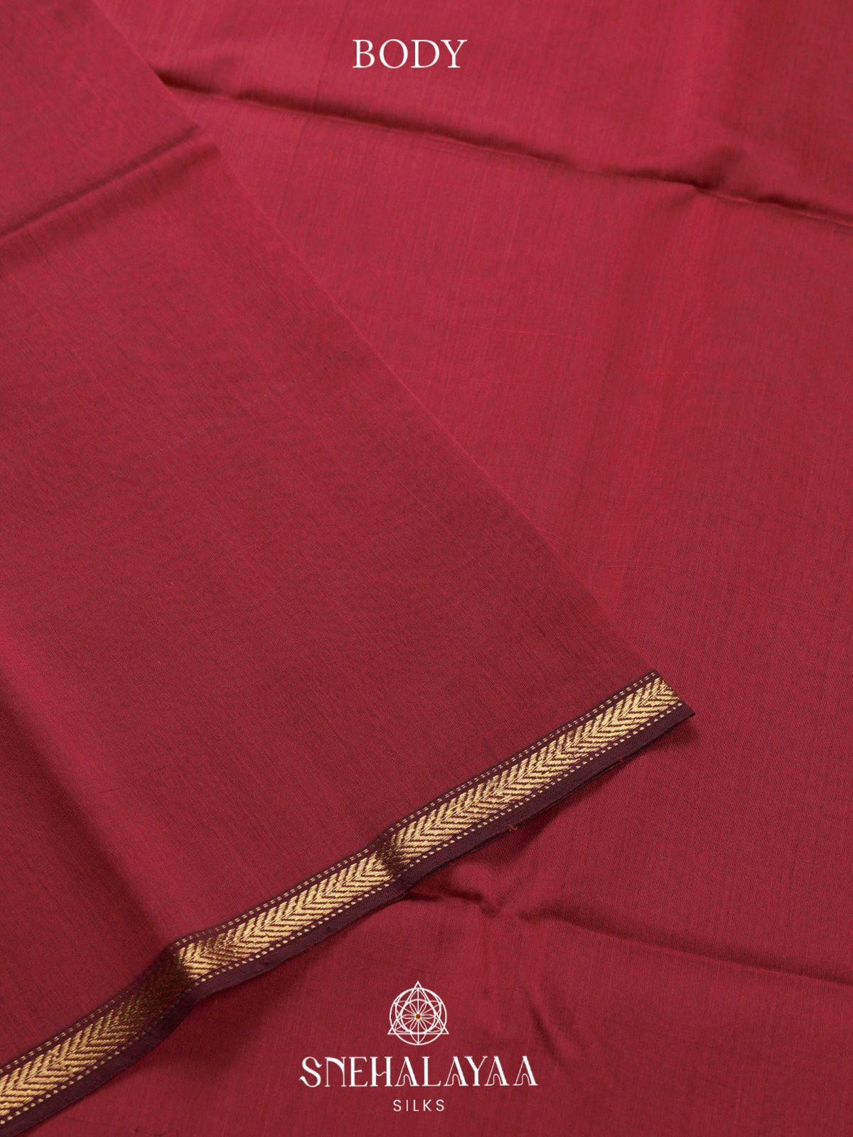 Maroon Maheshwari Silk Cotton Saree