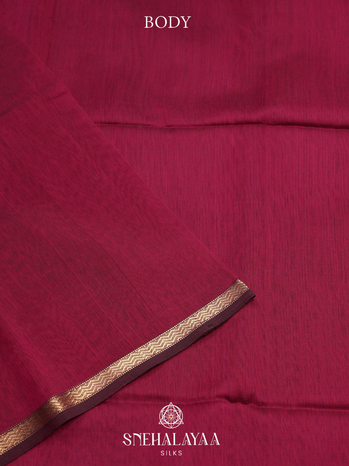 Burgundy Maheshwari Silk Cotton Saree