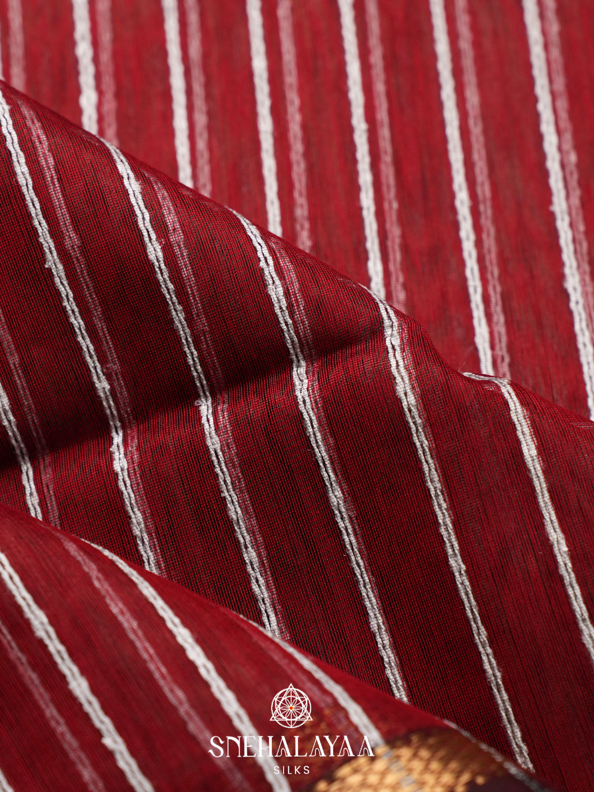 Maroon Maheshwari Silk Cotton Saree