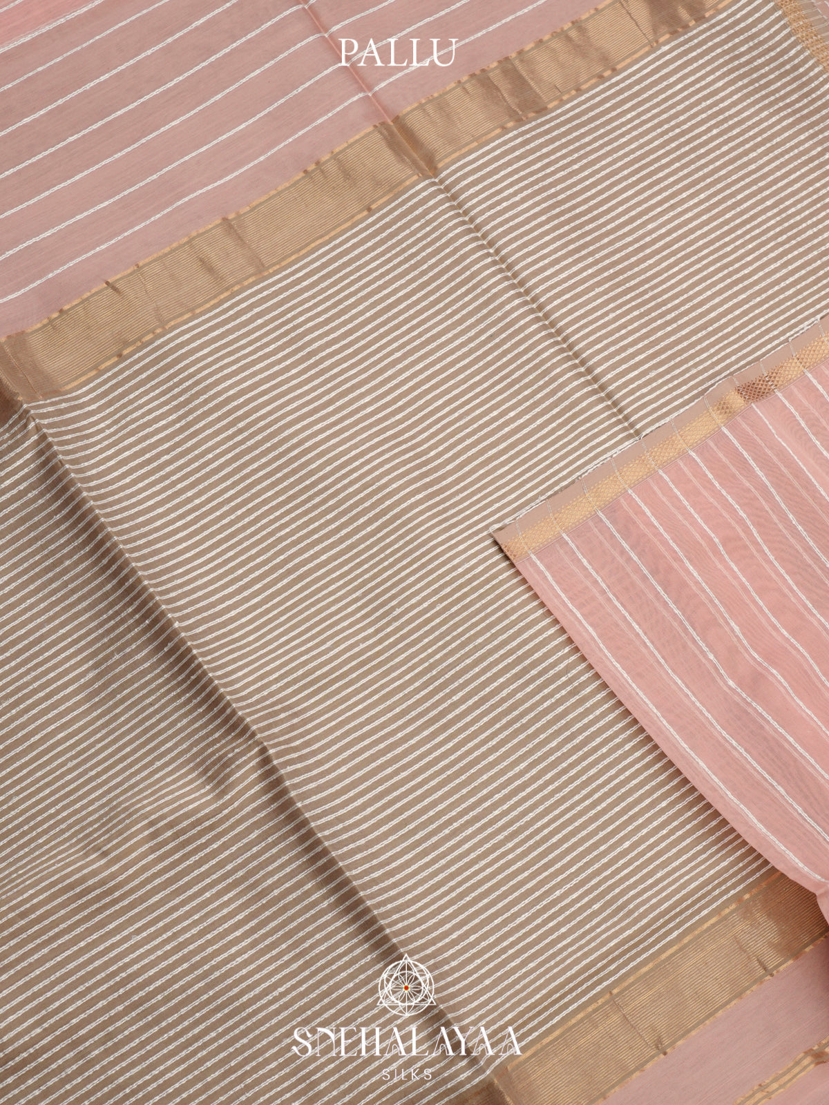 Peach Maheshwari Silk Cotton Saree