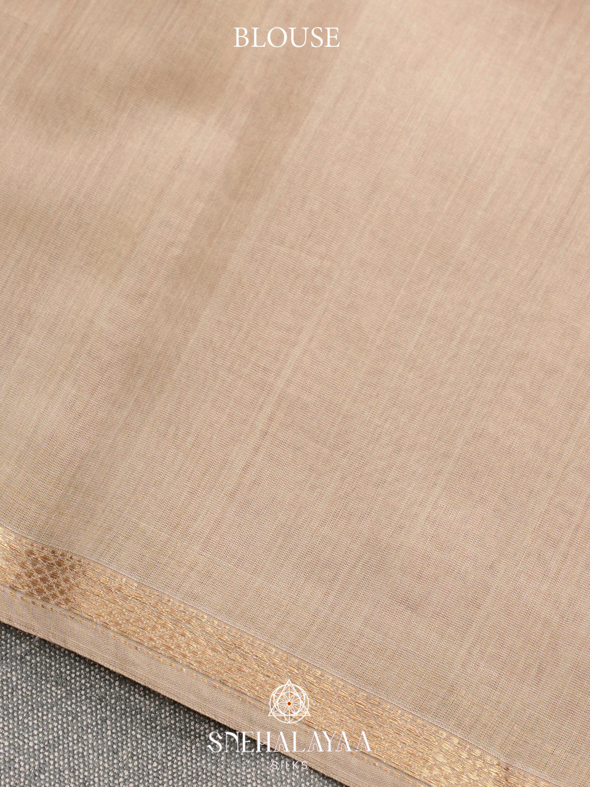 Peach Maheshwari Silk Cotton Saree