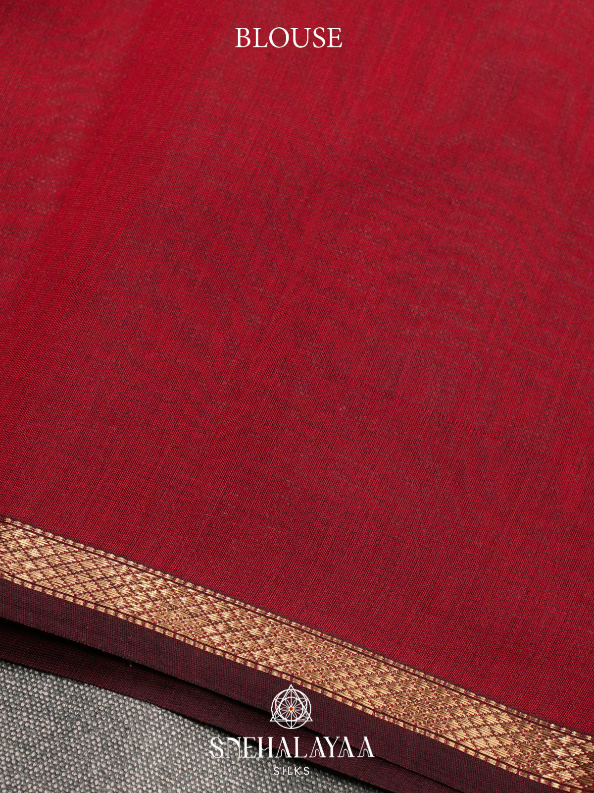 Maroon Striped Maheshwari Silk Cotton Saree