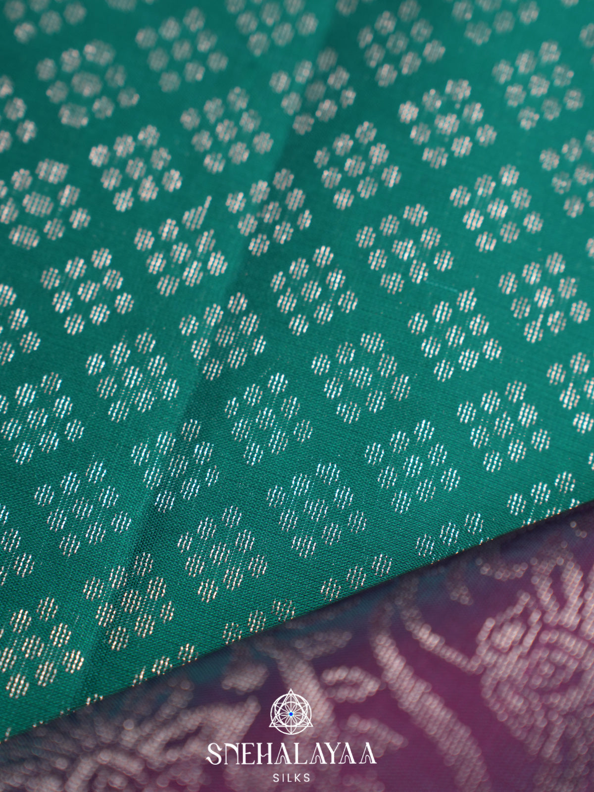 Teal Green Soft Silk Saree