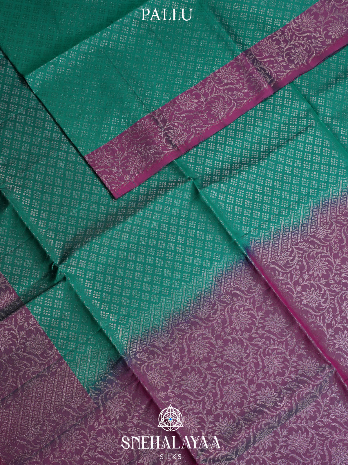 Teal Green Soft Silk Saree